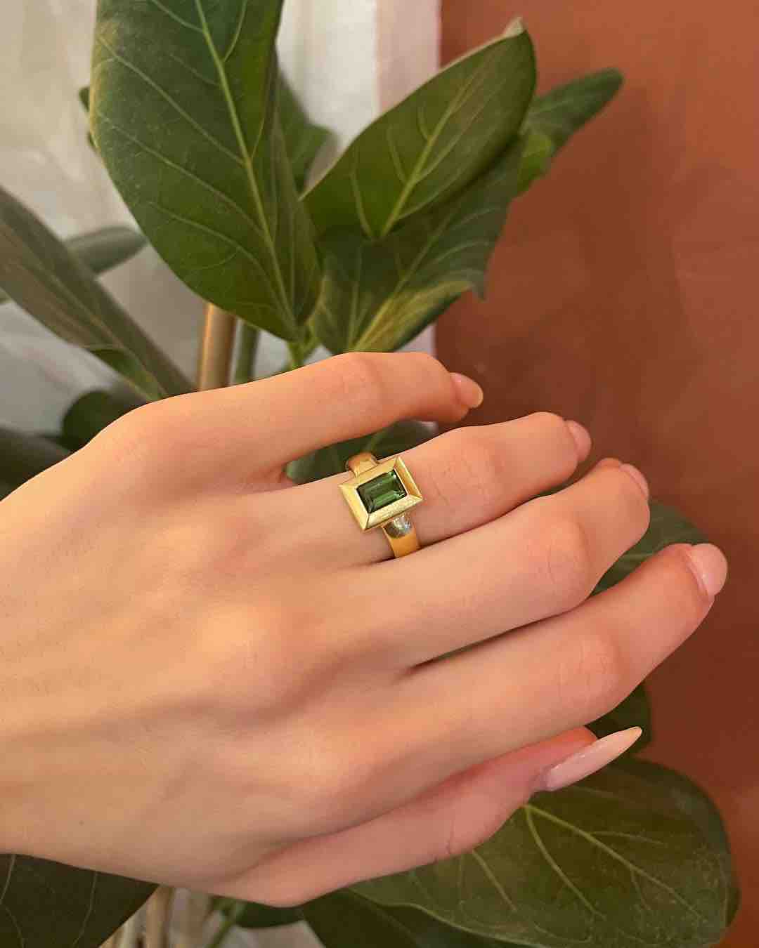 Bague Style Art - Déco Tourmaline "Luce" - Elliade Paris