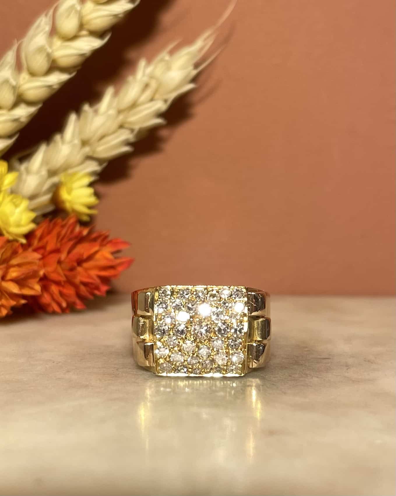 Bague Tank 37 Diamants 0.80 carat "Helena" - Elliade Paris