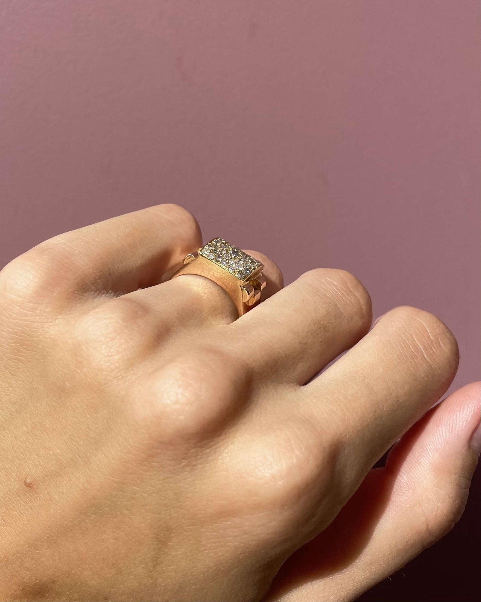 Bague Tank 37 Diamants 0.80 carat "Helena" - Elliade Paris