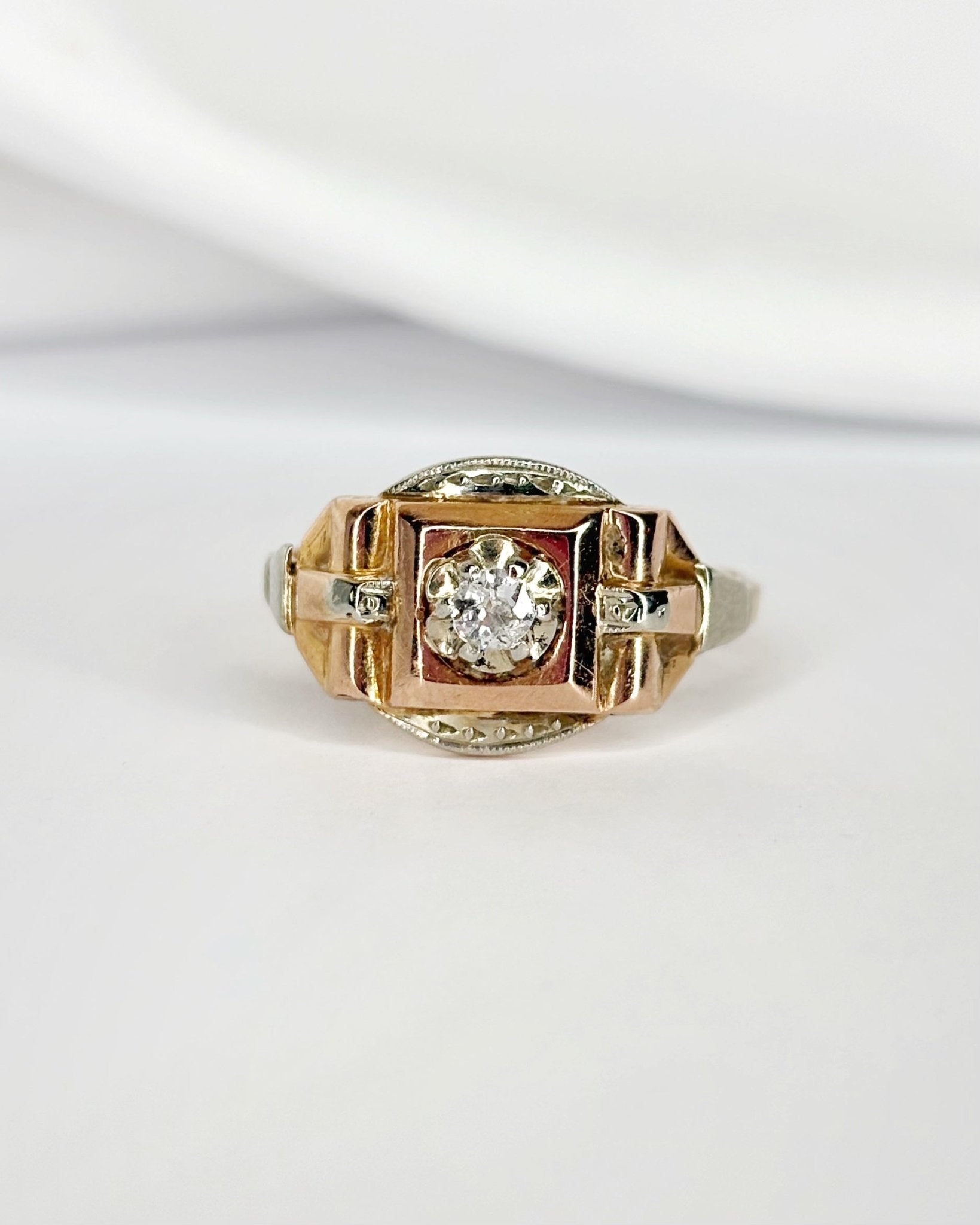 Bague Tank Art - Déco Diamant "Anaïs" - Elliade Paris