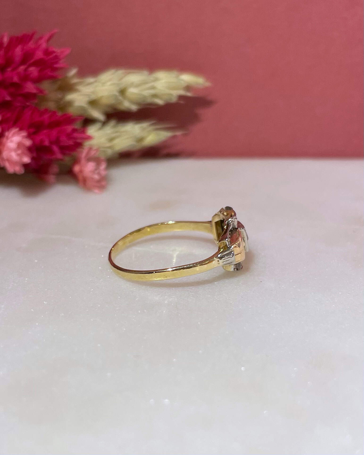 Bague Tank Art - Déco Diamant "Asiya" - Elliade Paris