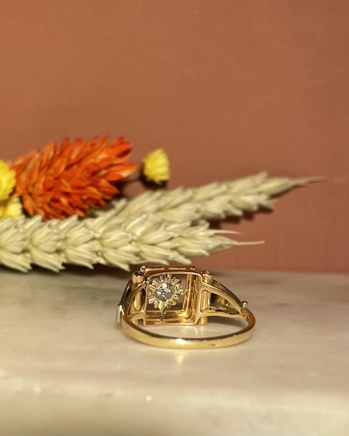 Bague Tank Art - déco Diamant "Payton" - Elliade Paris