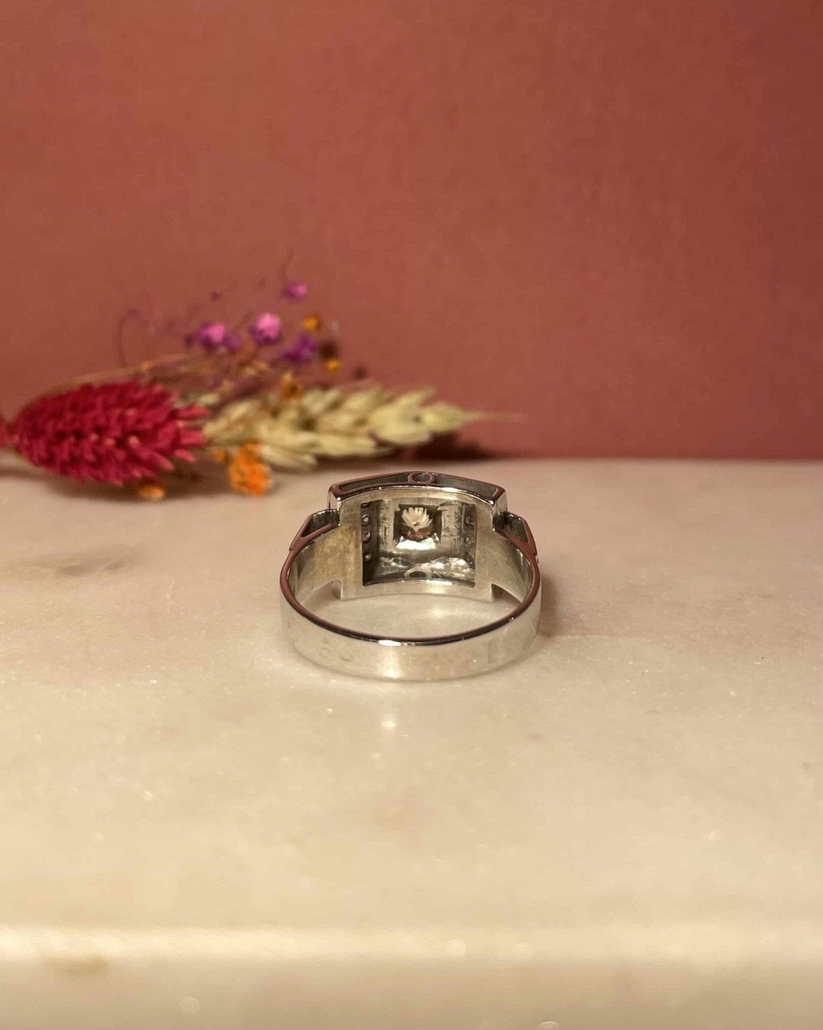 Bague Tank Art - Déco Diamants 0.45 carat "Melania" - Elliade Paris