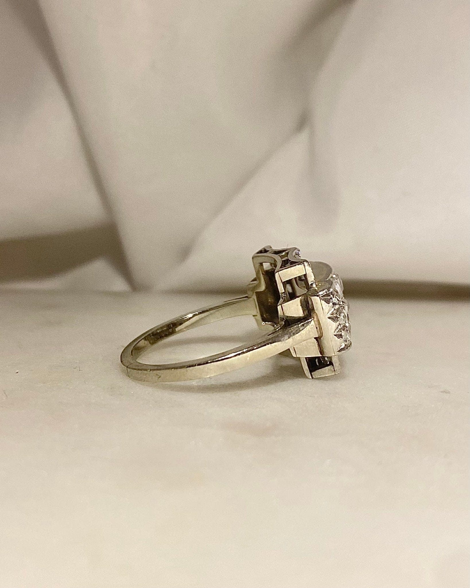 Bague Tank Art - Déco Diamants 0.52 carat "Padim" - Elliade Paris