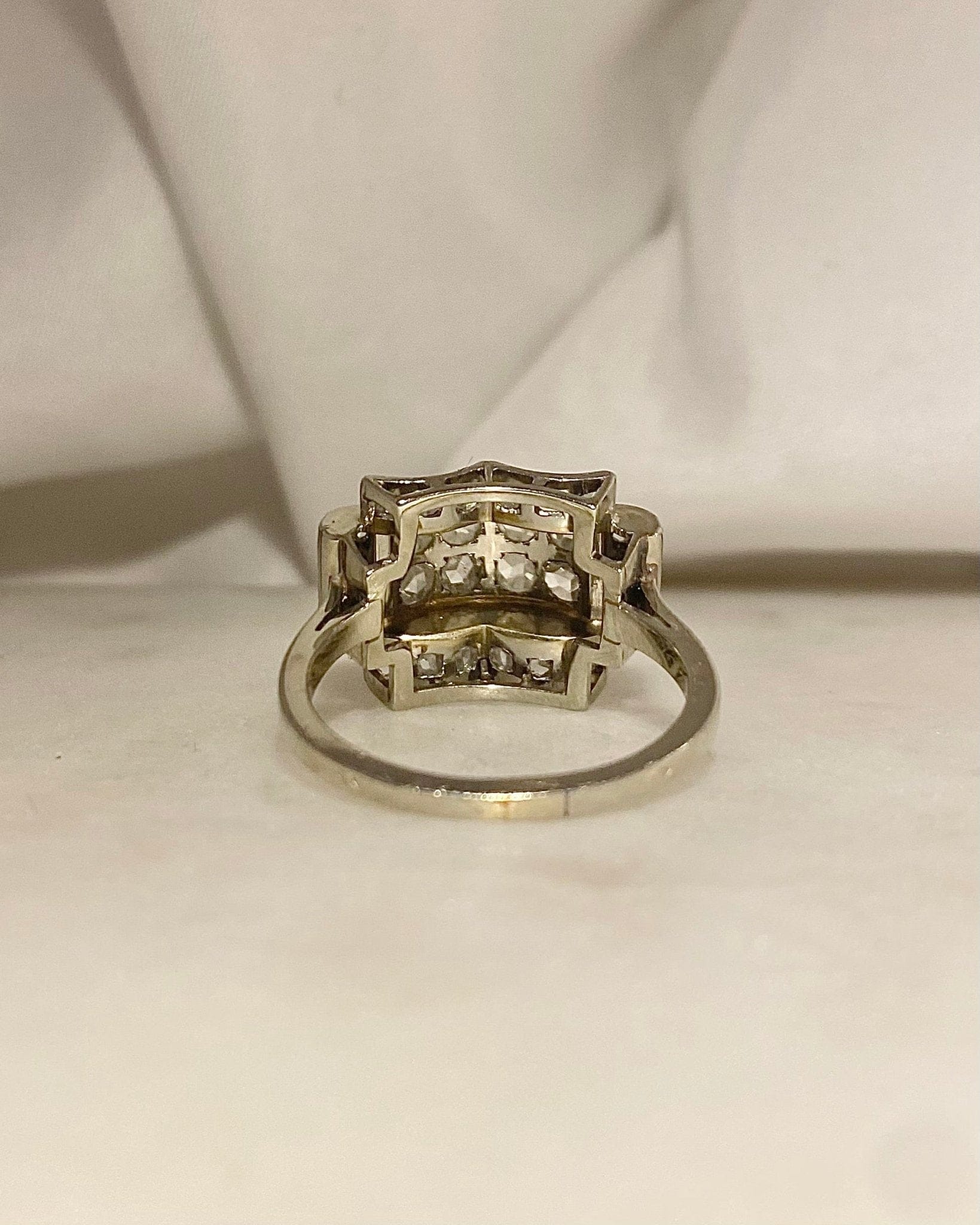 Bague Tank Art - Déco Diamants 0.52 carat "Padim" - Elliade Paris