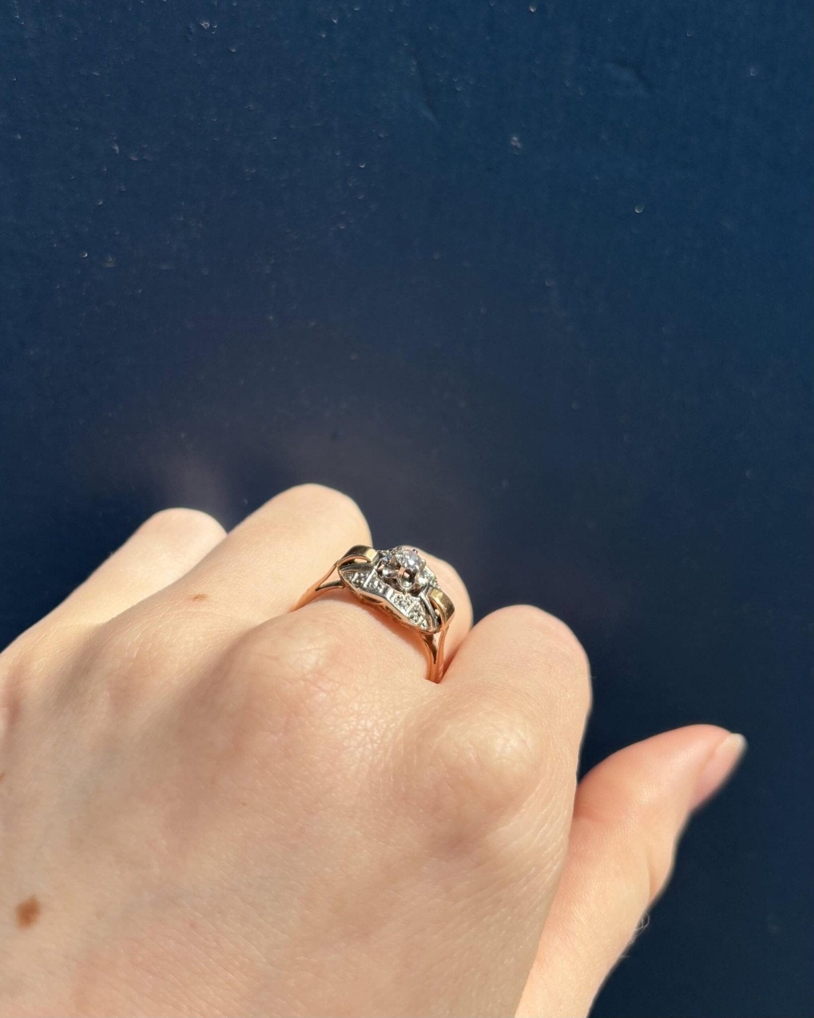 Bague Tank Art - Déco Diamants "Maha" - Elliade Paris