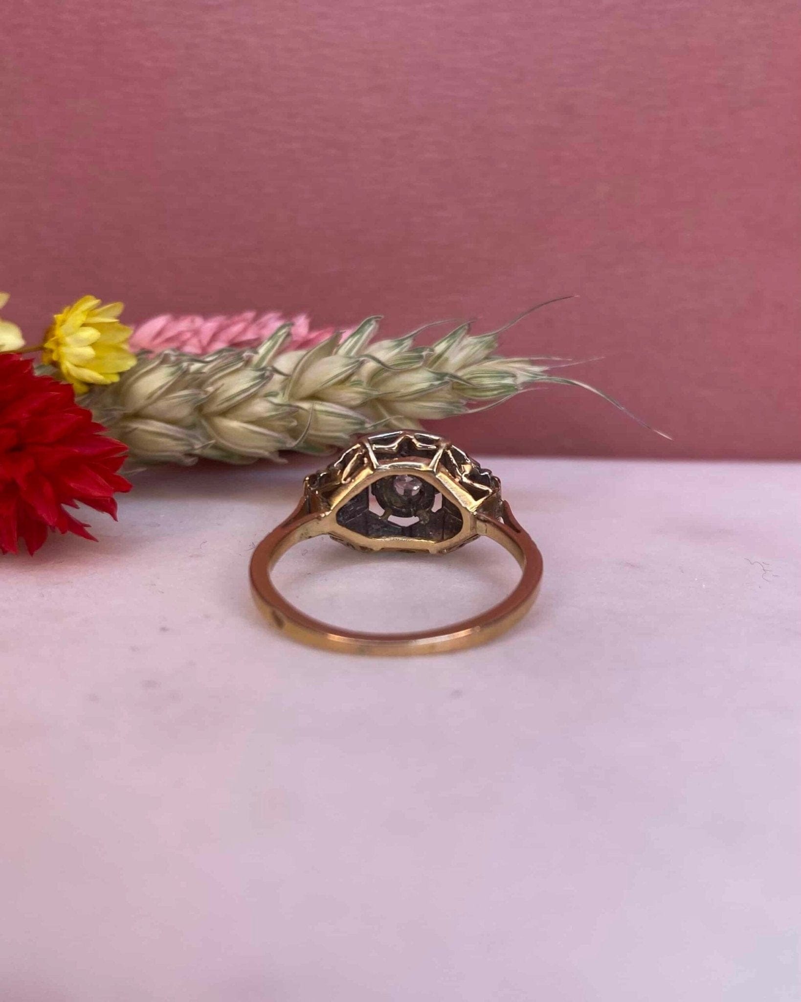 Bague Tank Art - Déco Diamants "Maha" - Elliade Paris