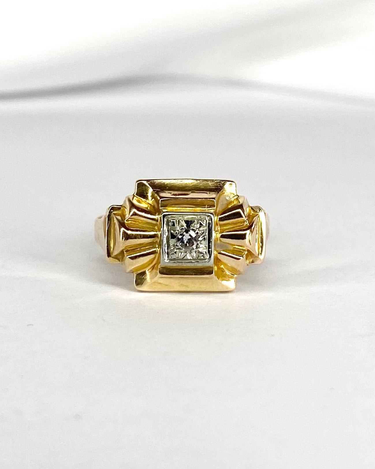 Bague Tank Diamant "Alais" - Elliade Paris