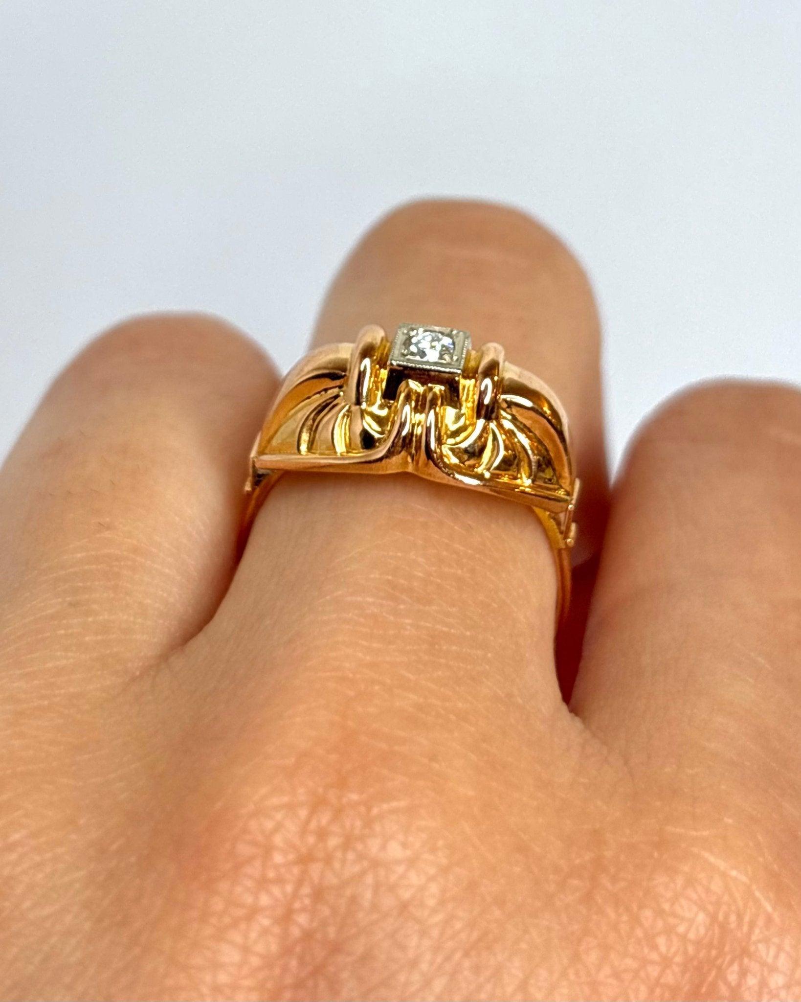 Bague Tank Diamant "Camélia" - Elliade Paris