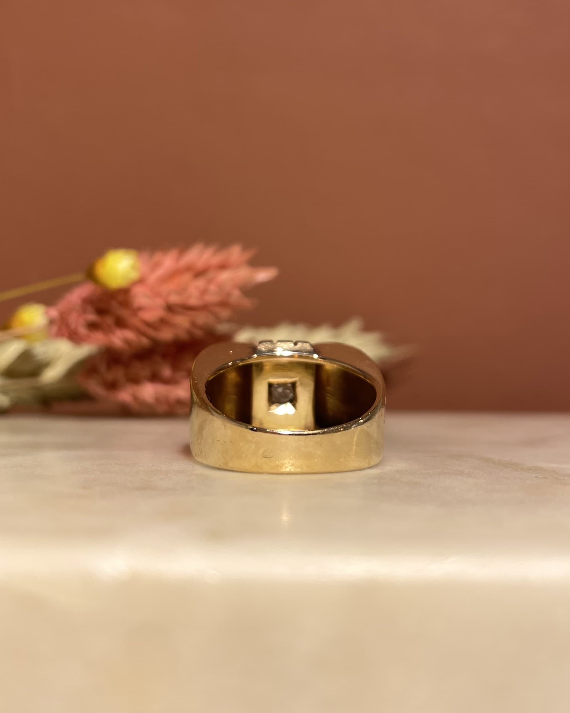 Bague Vintage Tank Diamant "Ralph"
