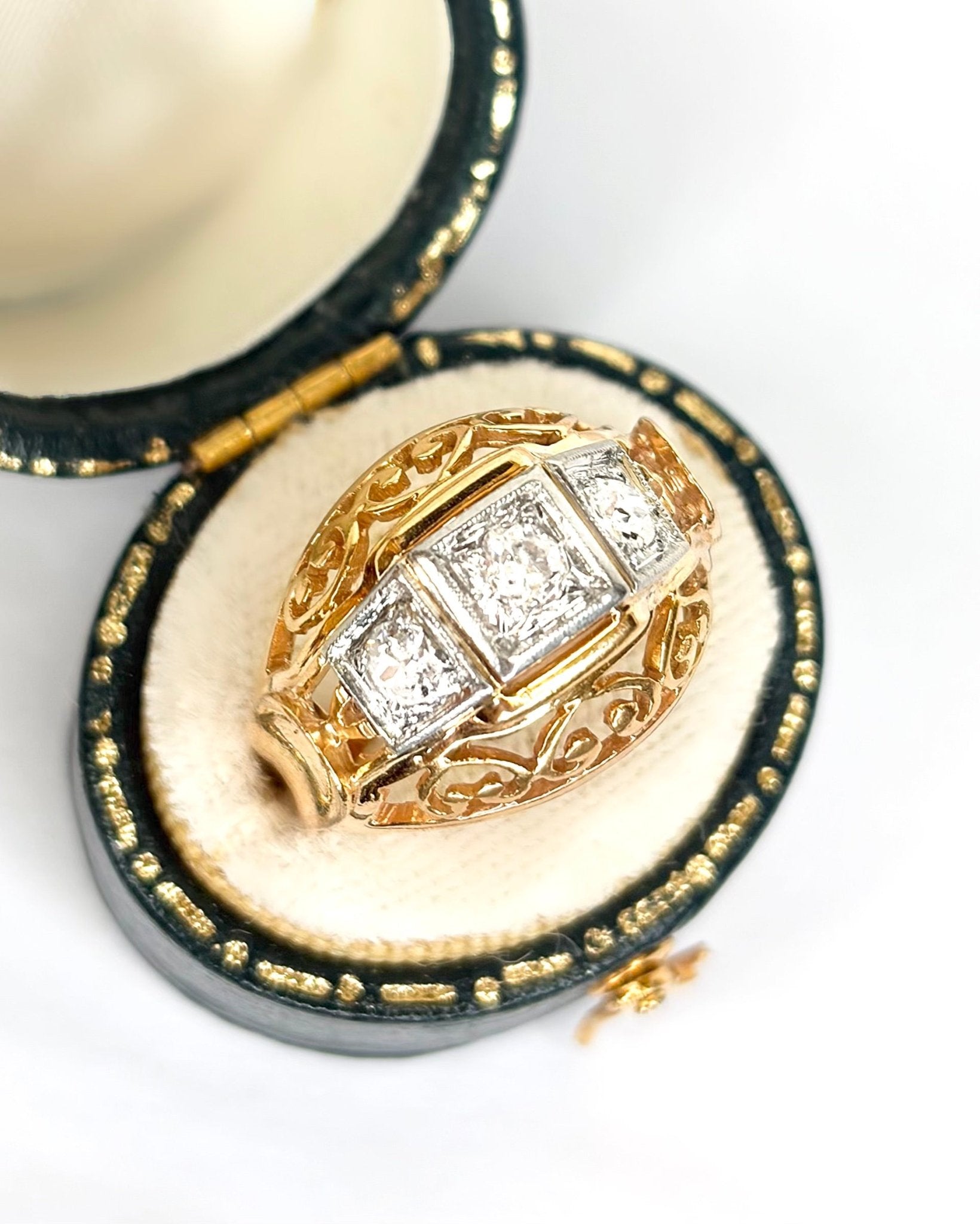 Bague Tank Diamants 0.35 carat & Or 18 carats 7,58g "Lana" - Elliade Paris