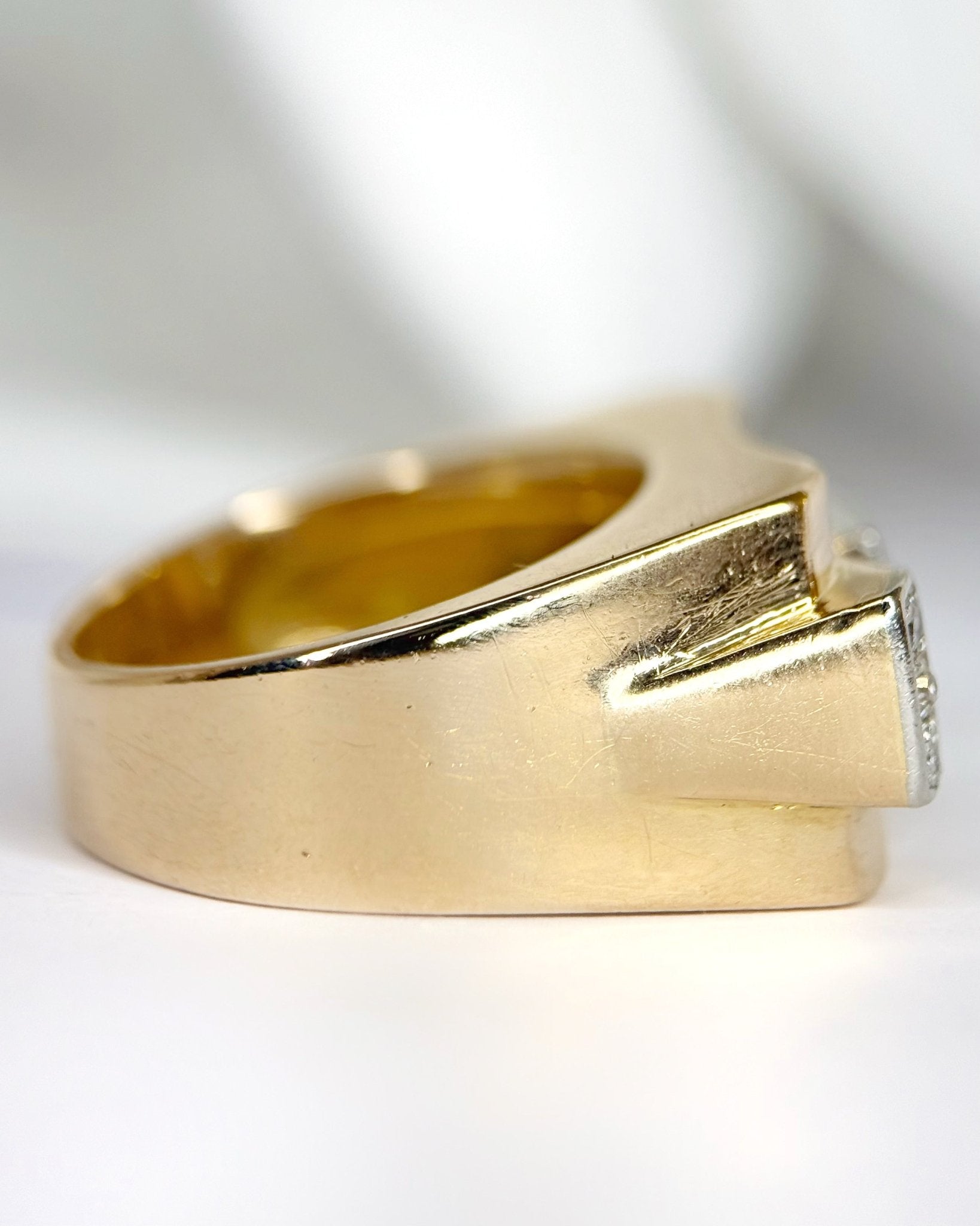 Bague Tank Diamants 0.57 carat & Or 18 carats 8.86g "Cassie" - Elliade Paris