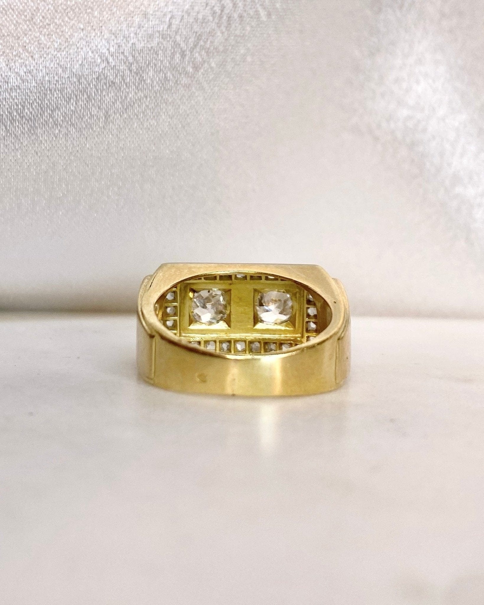 Bague Tank Diamants 0.78 carat "Gatou" - Elliade Paris