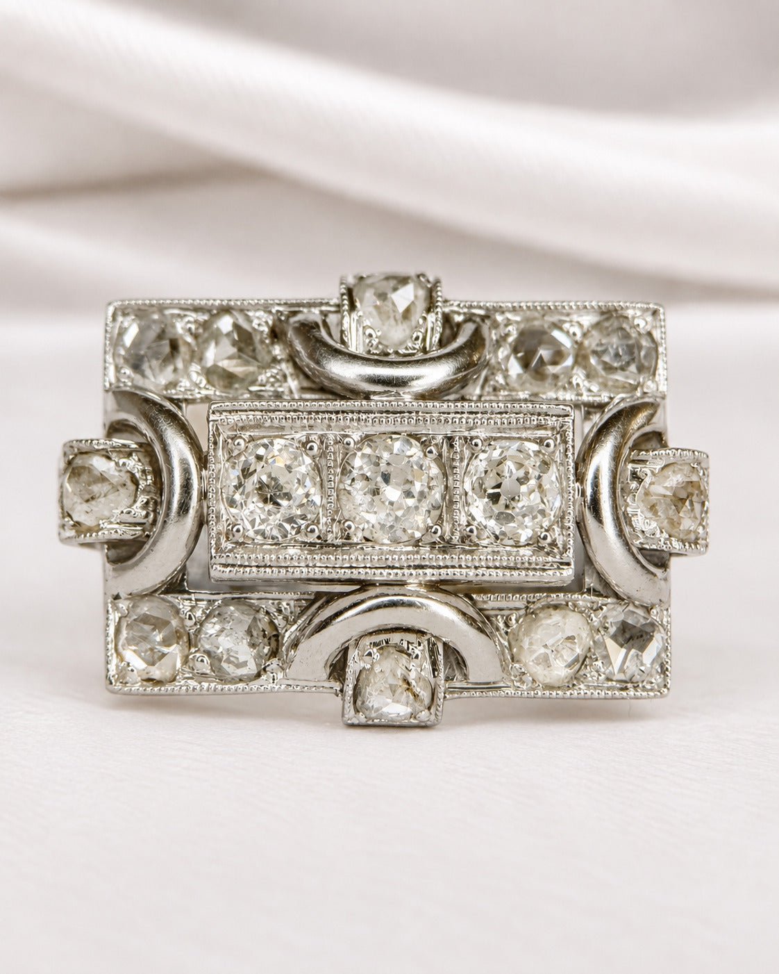 Bague Tank Diamants 0.96 carat & or 8.64g "Elodie" - Elliade Paris