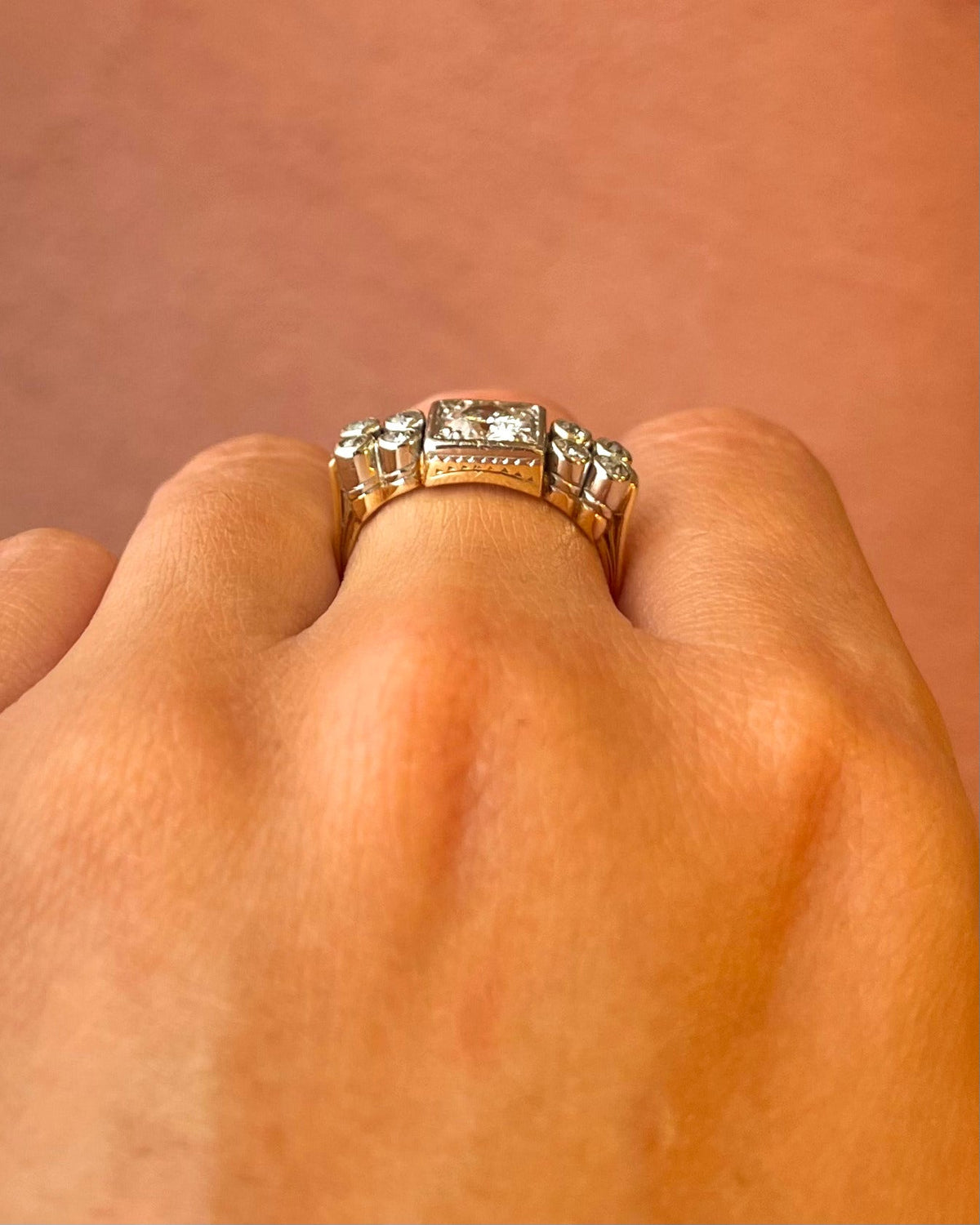 Bague Tank Diamants 1 carat F/SI2 "Hervé" - Elliade Paris