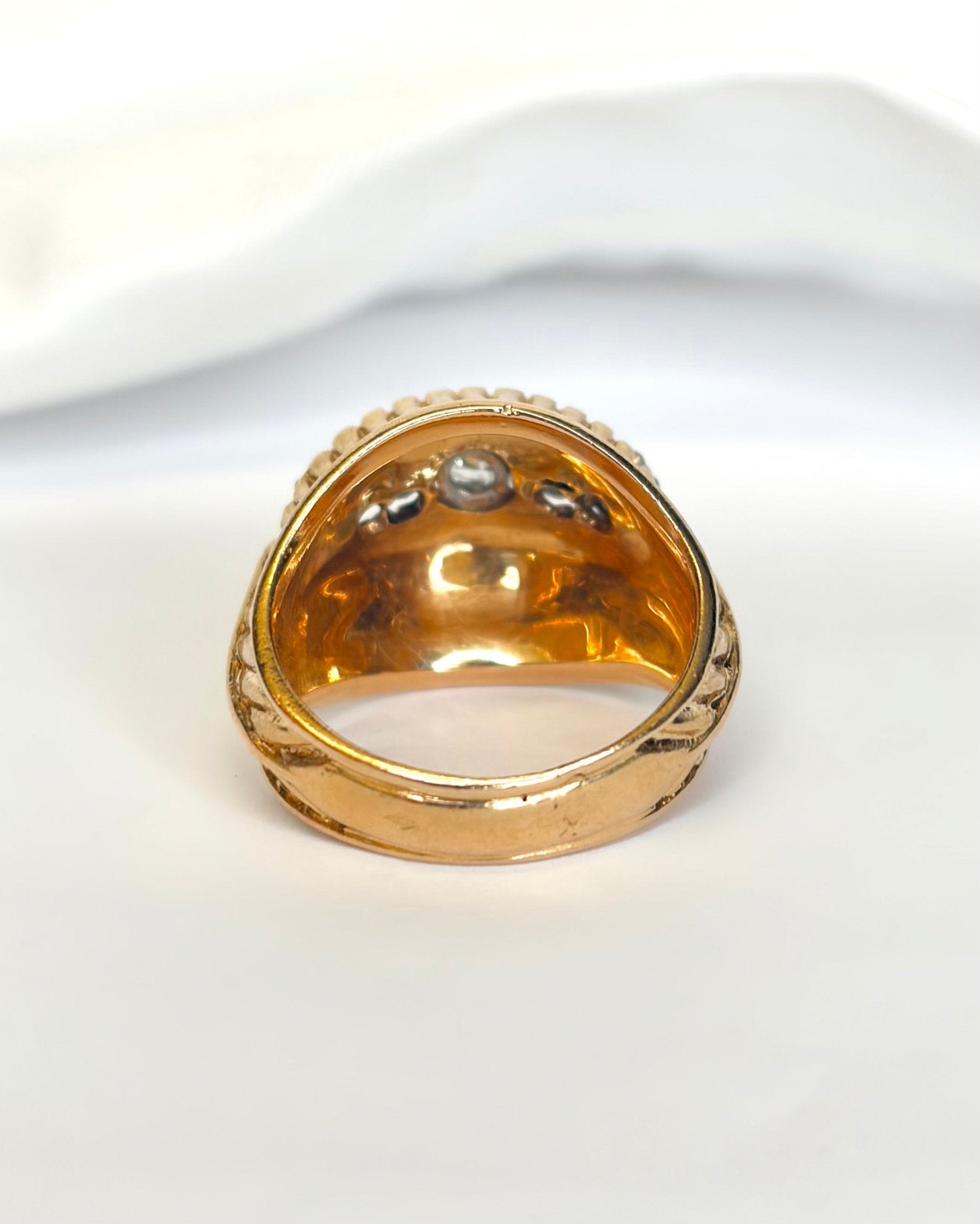Bague Tank Diamants 1.03 carat & Or 18 carats 9 g "Lally" - Elliade Paris