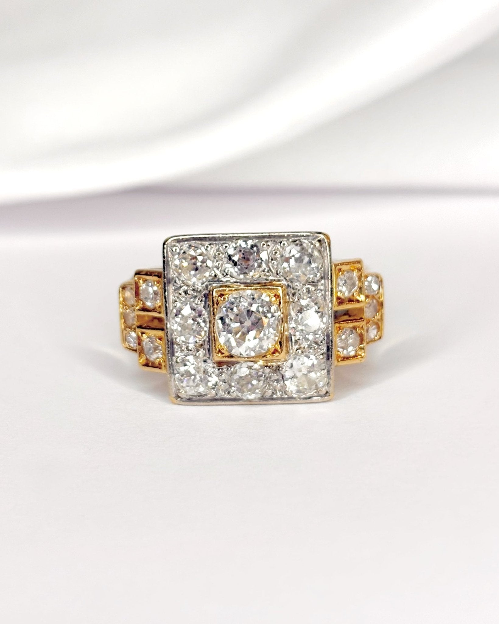 Bague Tank Diamants 3.13 carats "Pénelope" - Elliade Paris