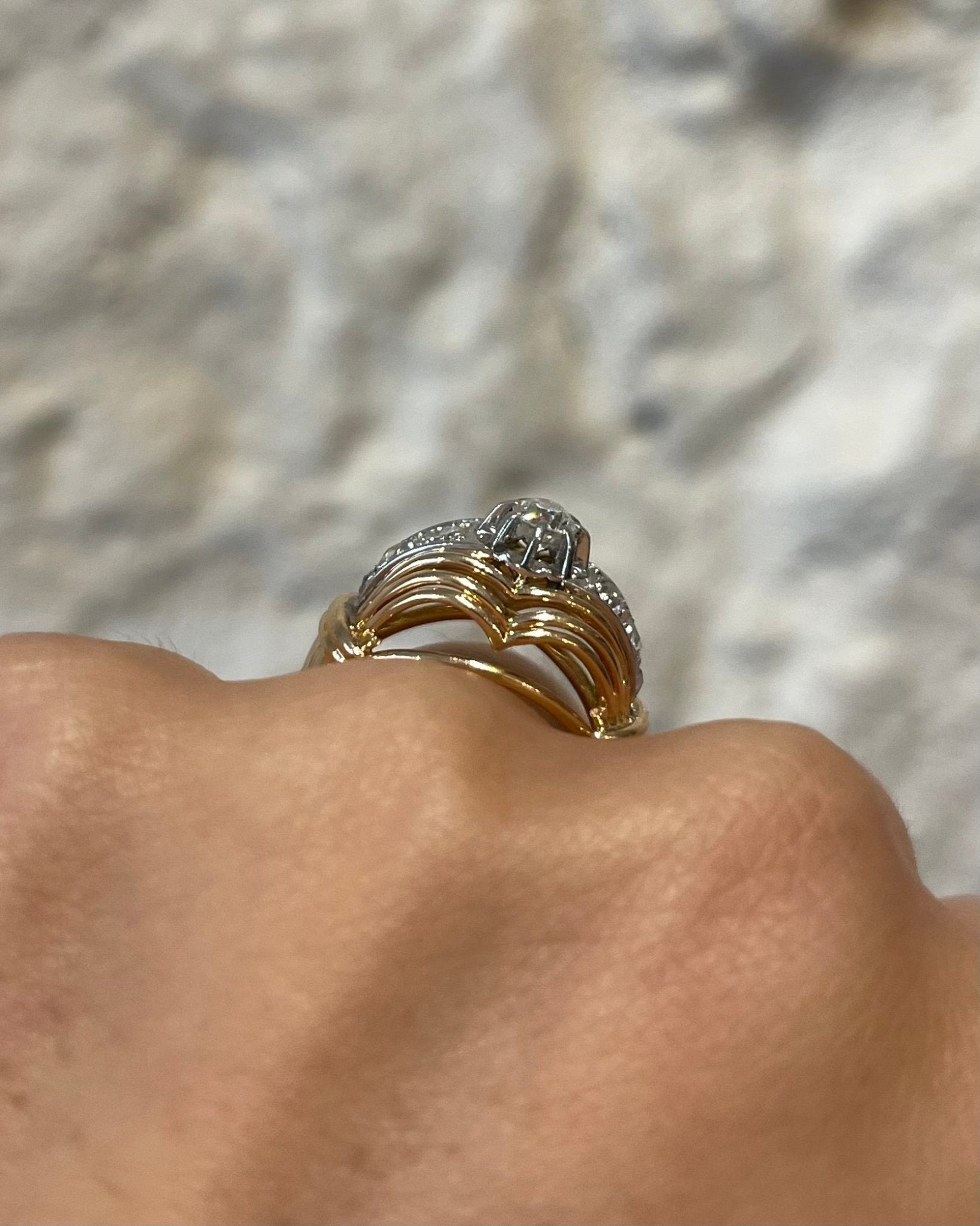 Bague Tank Diamants "Manille" - Elliade Paris
