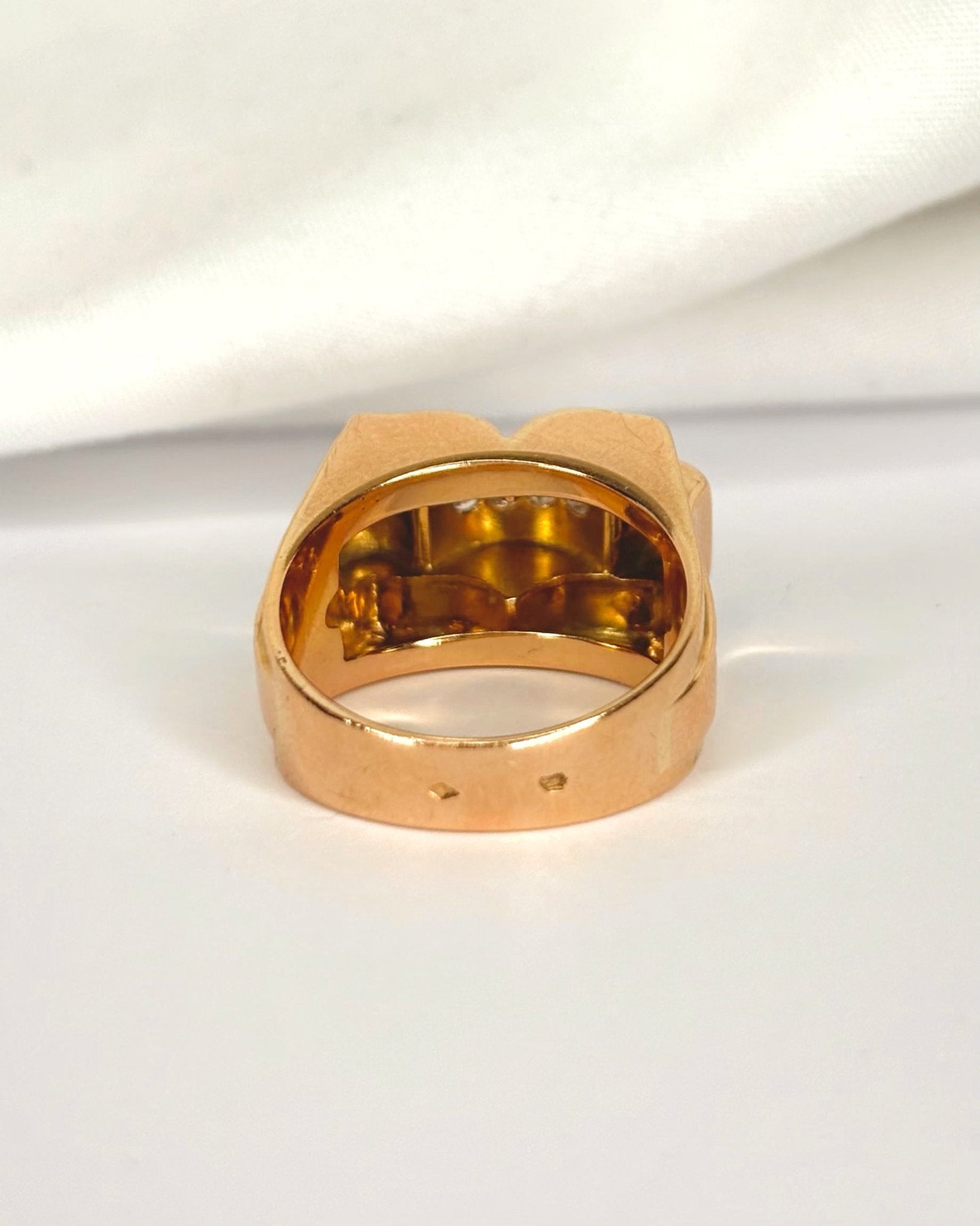Bague Tank Diamants & Or 18 carats 7.66g "Billie" - Elliade Paris