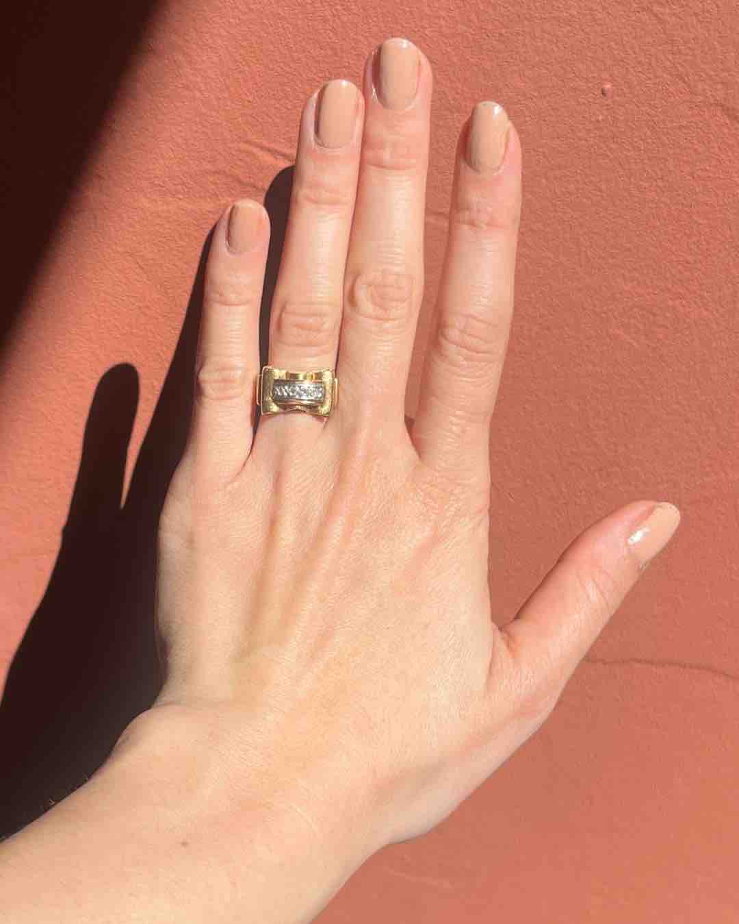 Bague Tank Diamants vintage "Alicia" - Elliade Paris