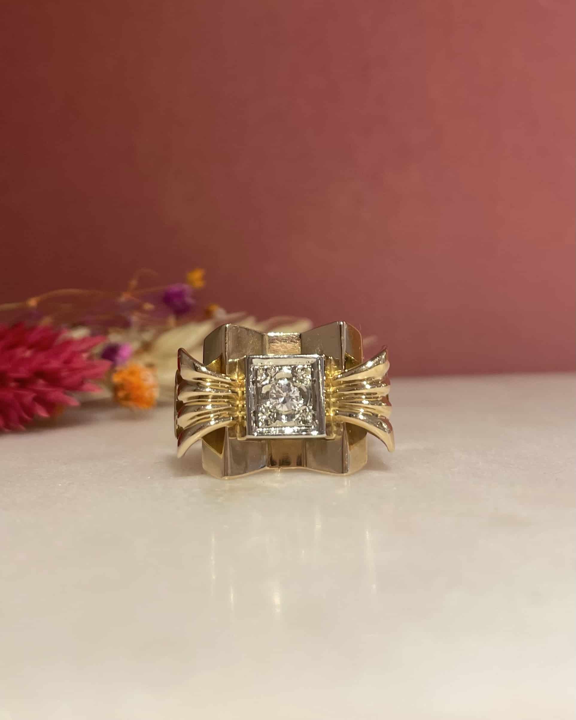 "Romeo" Diamond Tank Ring