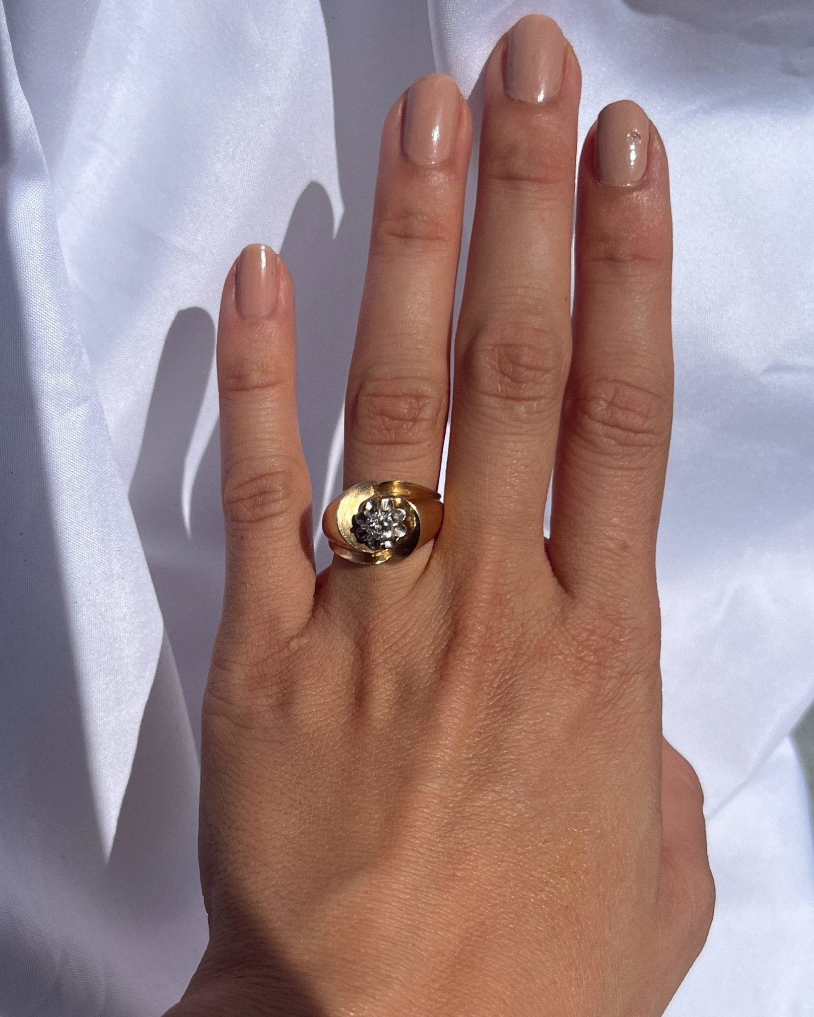 Bague Tank tourbillon diamant "Gracia" - Elliade Paris