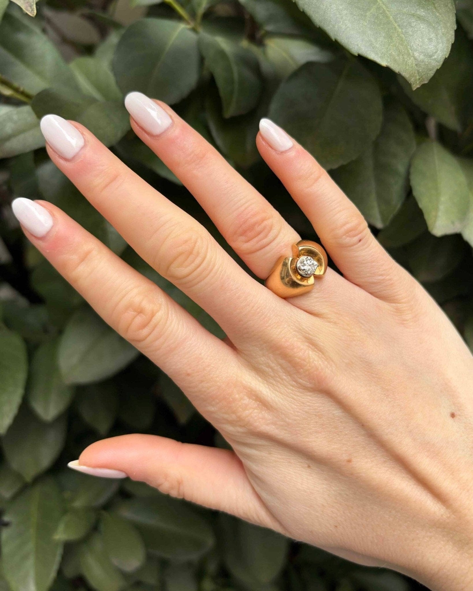 Bague Tank Vintage Diamant 0.50 Carat "Aude" - Elliade Paris