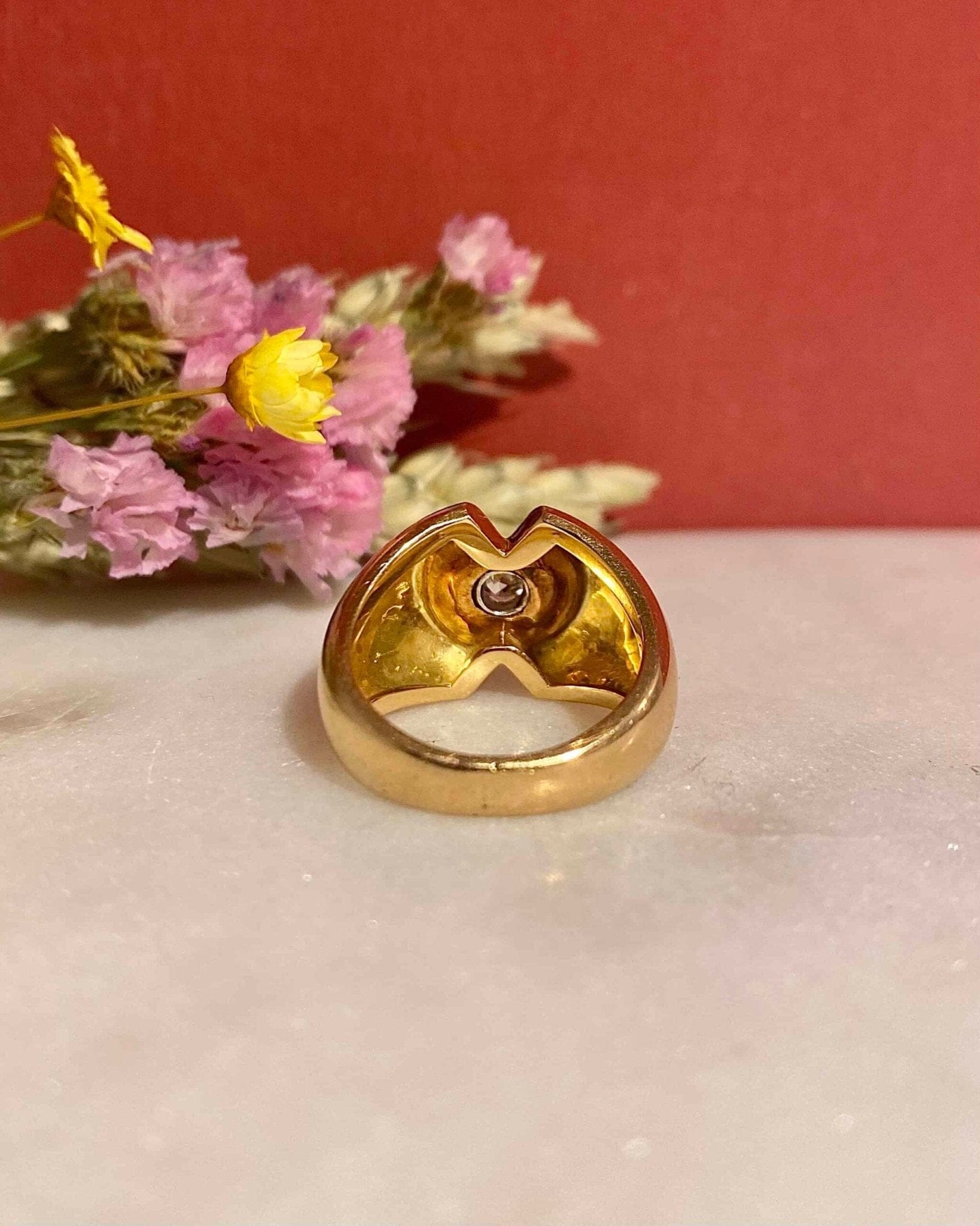 Bague Tank Vintage Diamant 0.50 Carat "Aude" - Elliade Paris