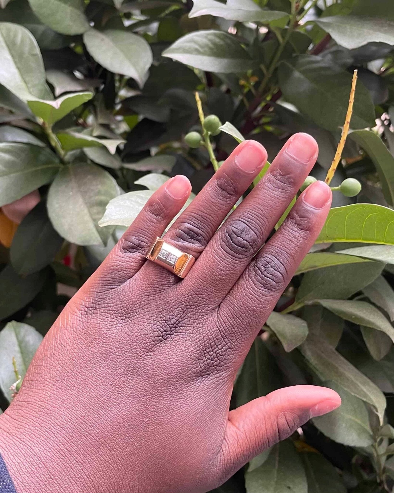 Bague Tank Vintage Diamants "Anderson" - Elliade Paris