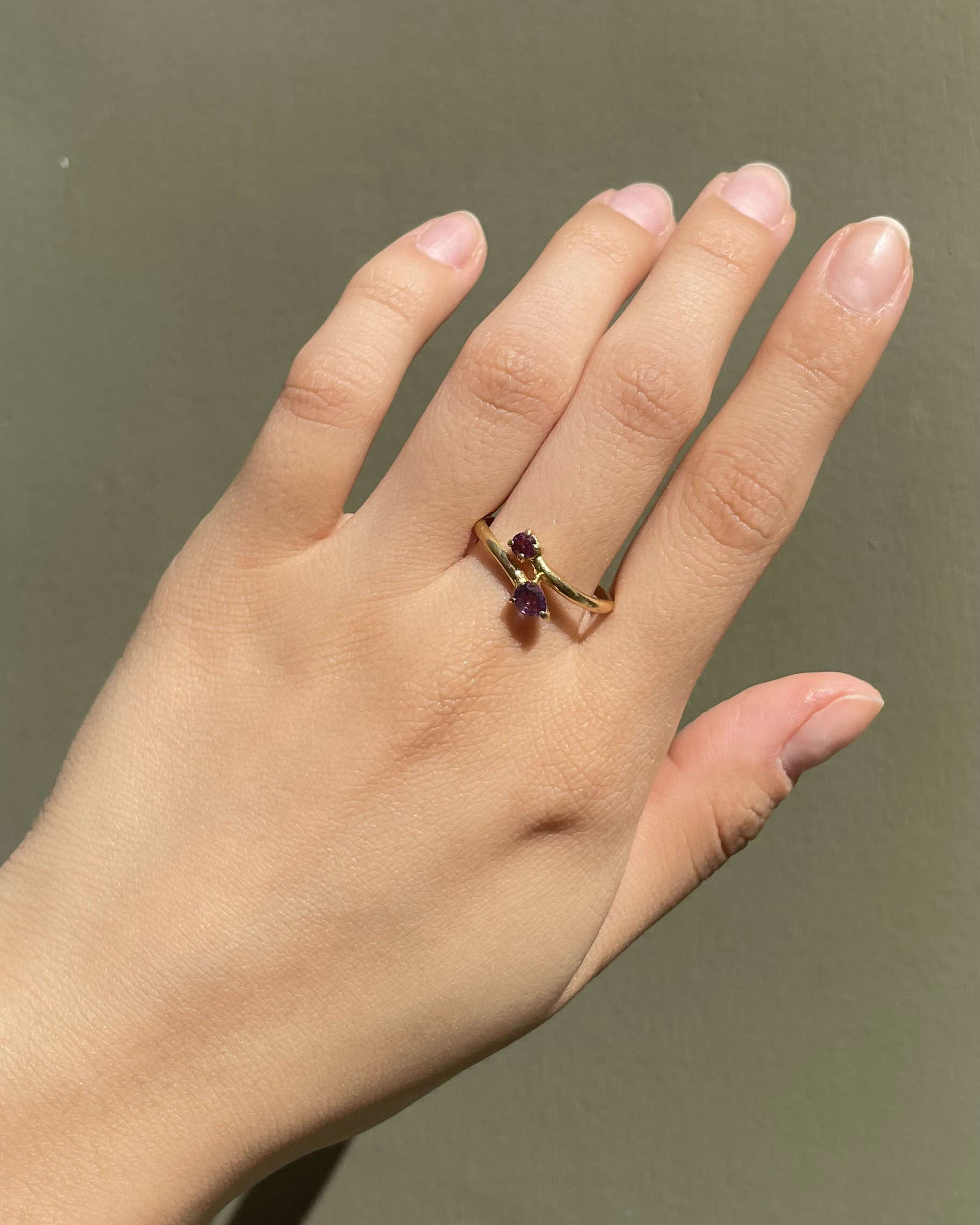 Bague Toi & Moi Améthystes "Becky"