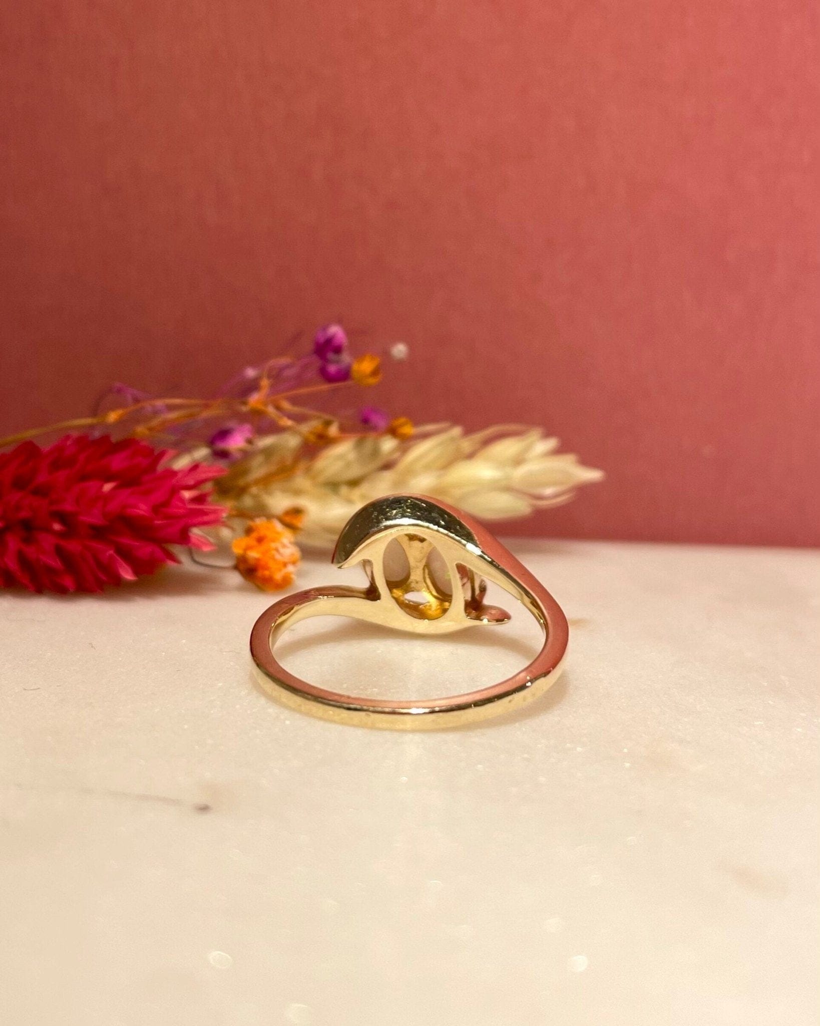 Bague Toi et Moi Opales 0.60 Carat "Sigrin" - Elliade Paris