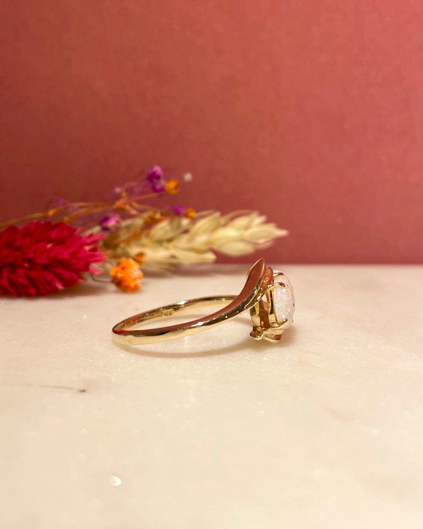 Bague Toi et Moi Opales 0.60 Carat "Sigrin" - Elliade Paris