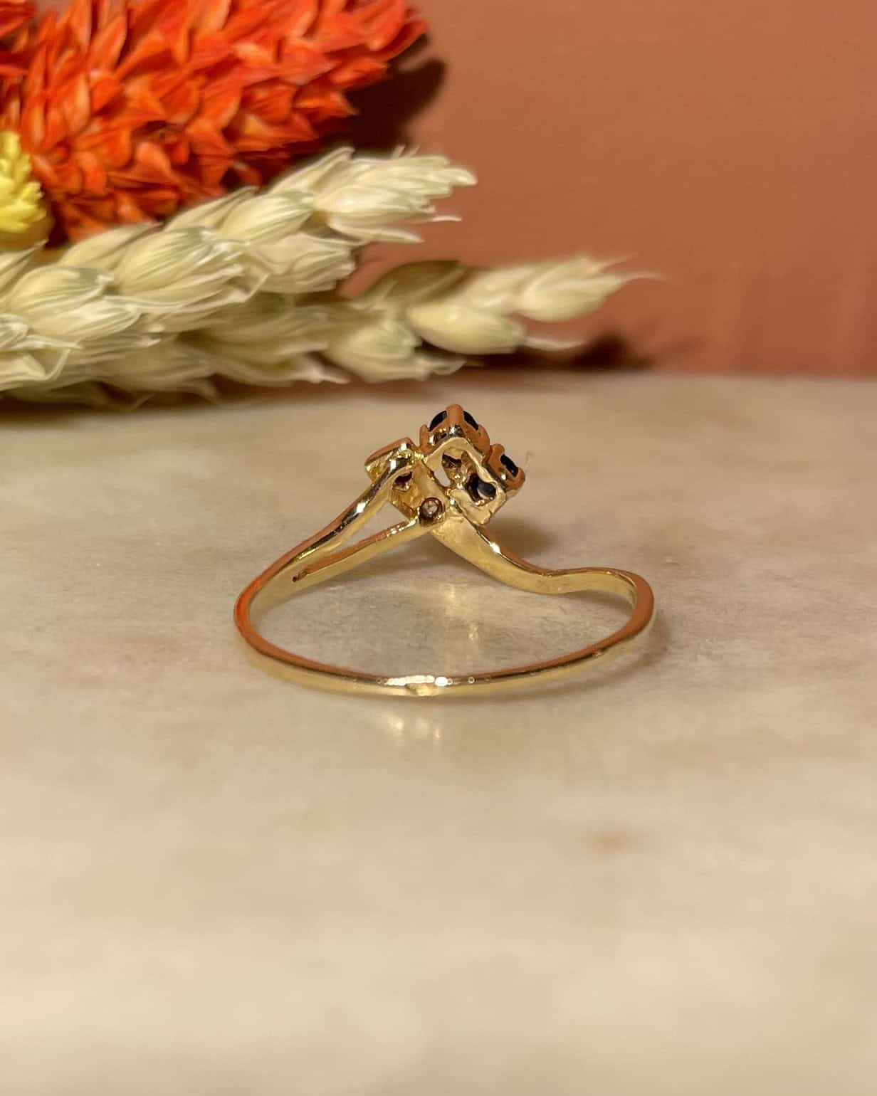Bague Toi et Moi Saphirs & Diamant "Linea" - Elliade Paris