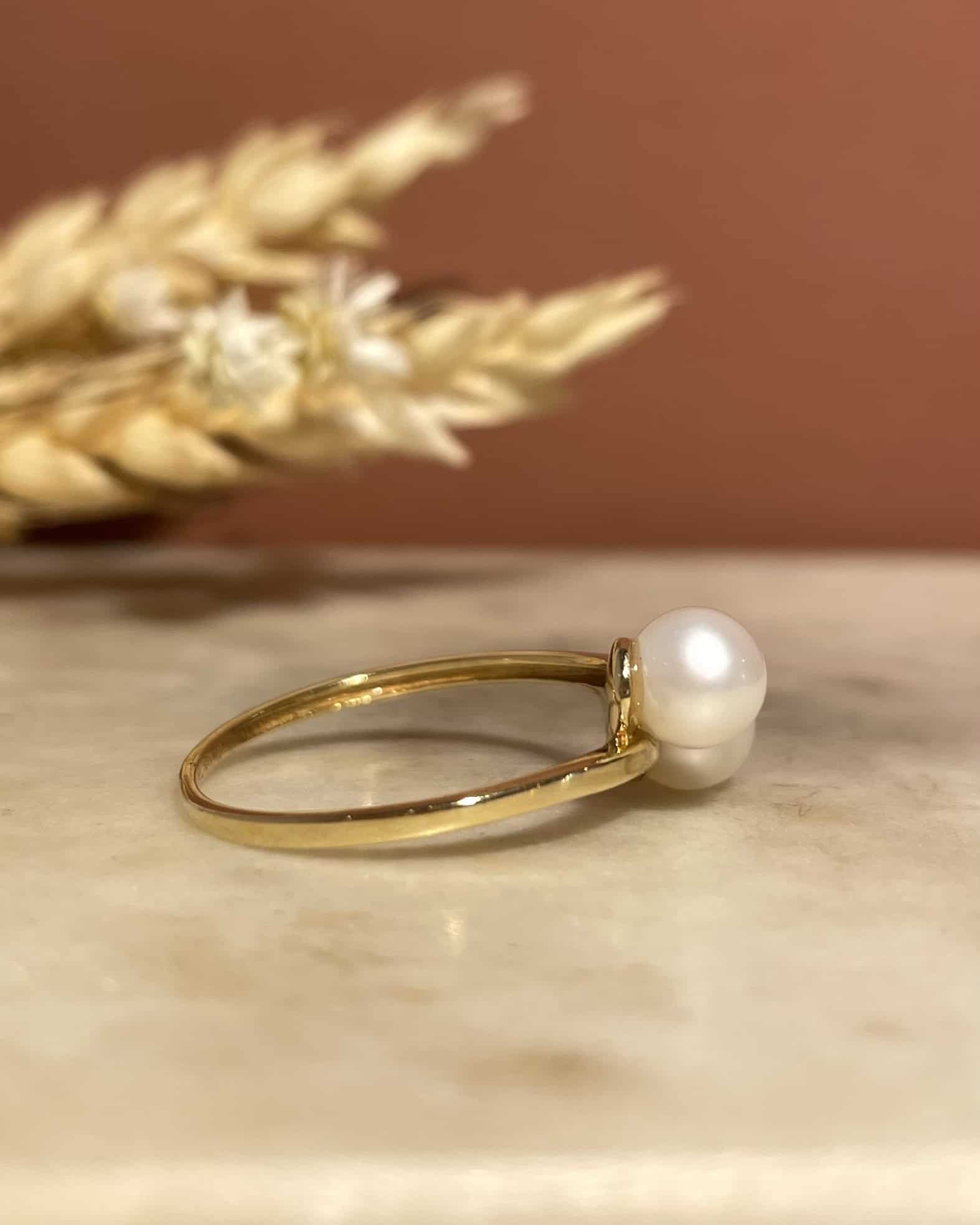 Bague Toi & Moi Perles "Pearla"
