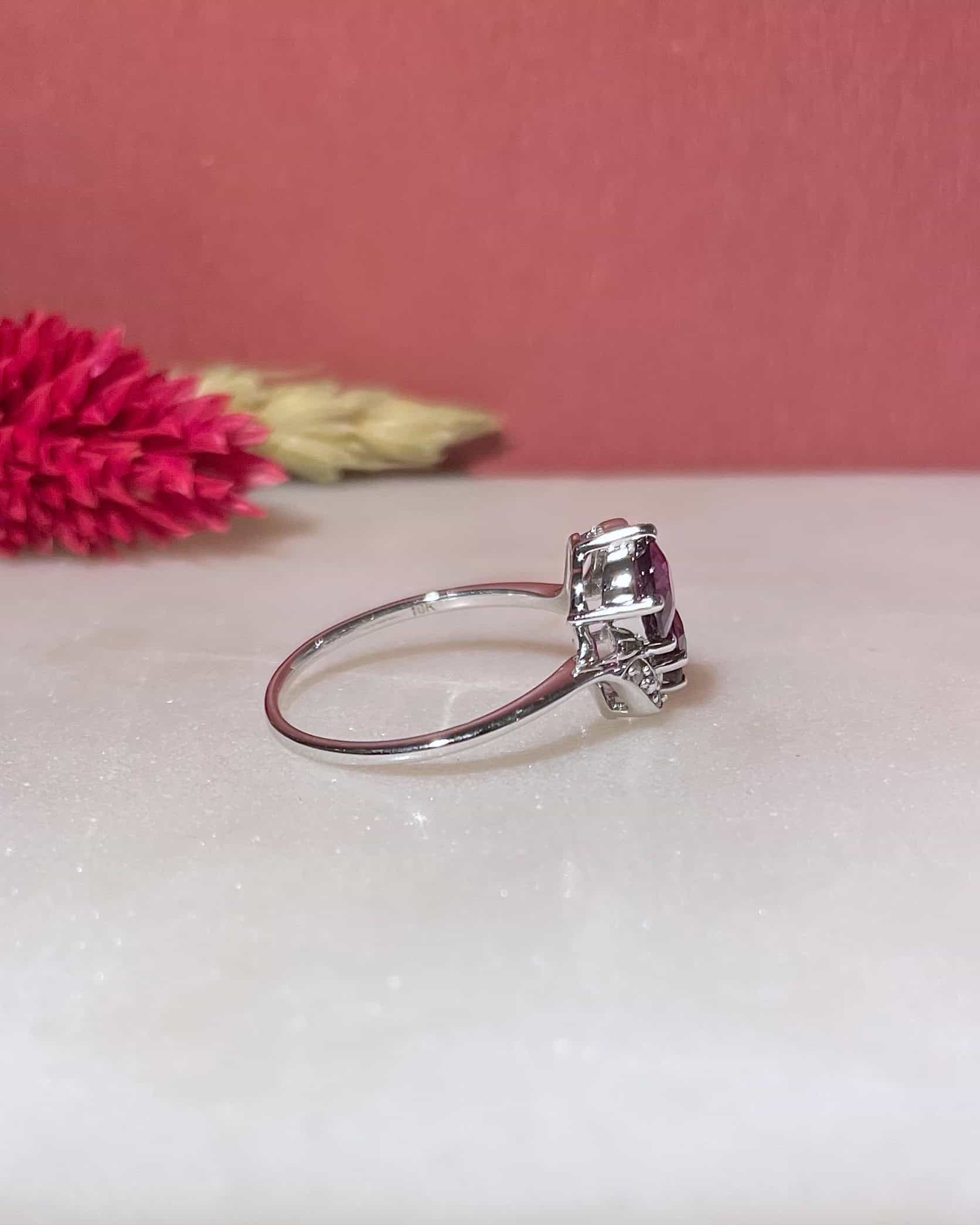 Bague Toi & Moi Grenats 1.70 carat & Diamants "Sabrina"