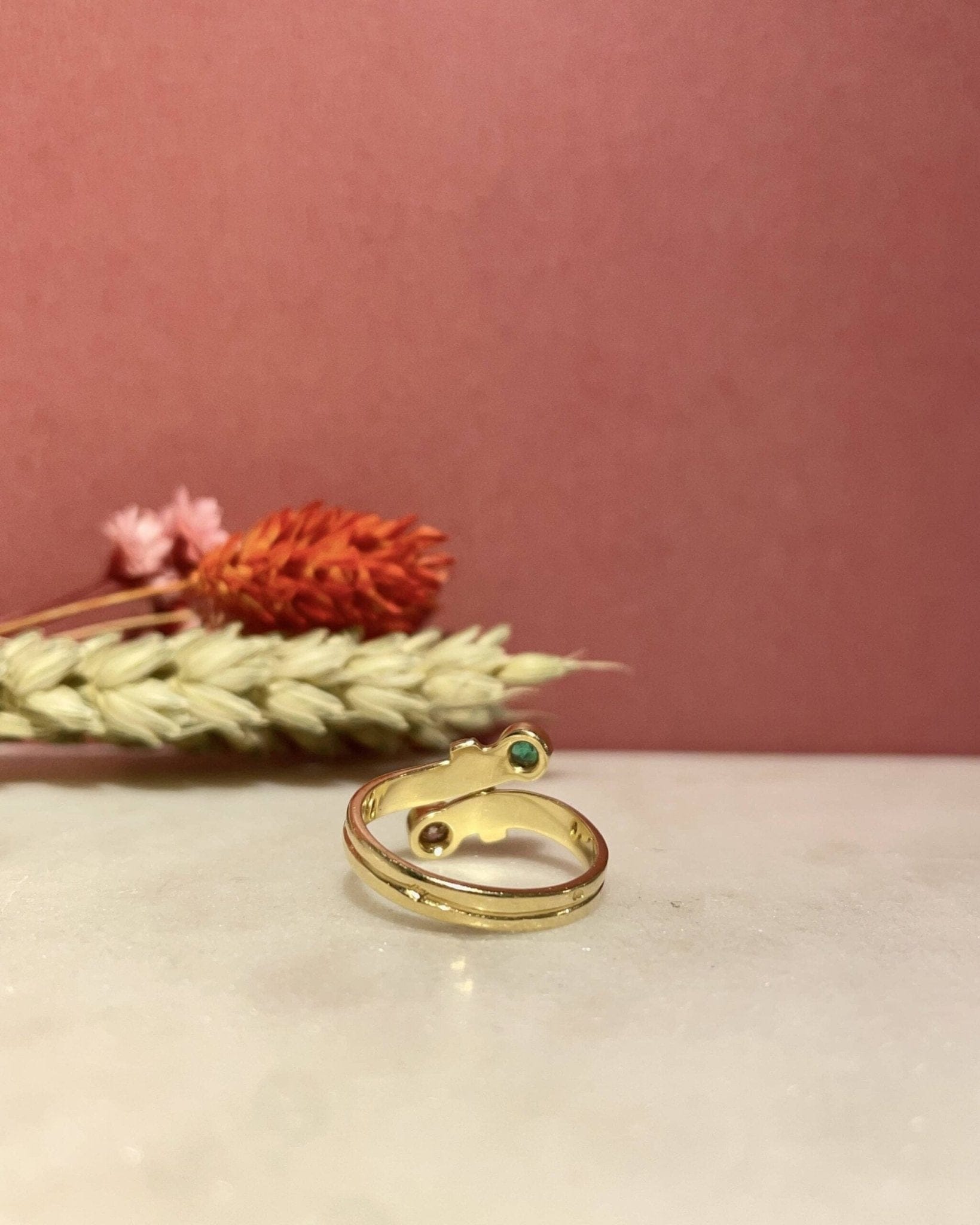 Bague Toi & Moi Emeraude et Diamants "Tatyana" - Elliade Paris