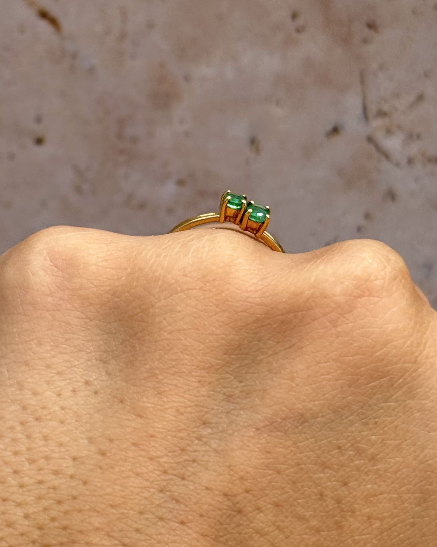 Bague Toi & Moi Émeraudes "Mariane" - Elliade Paris