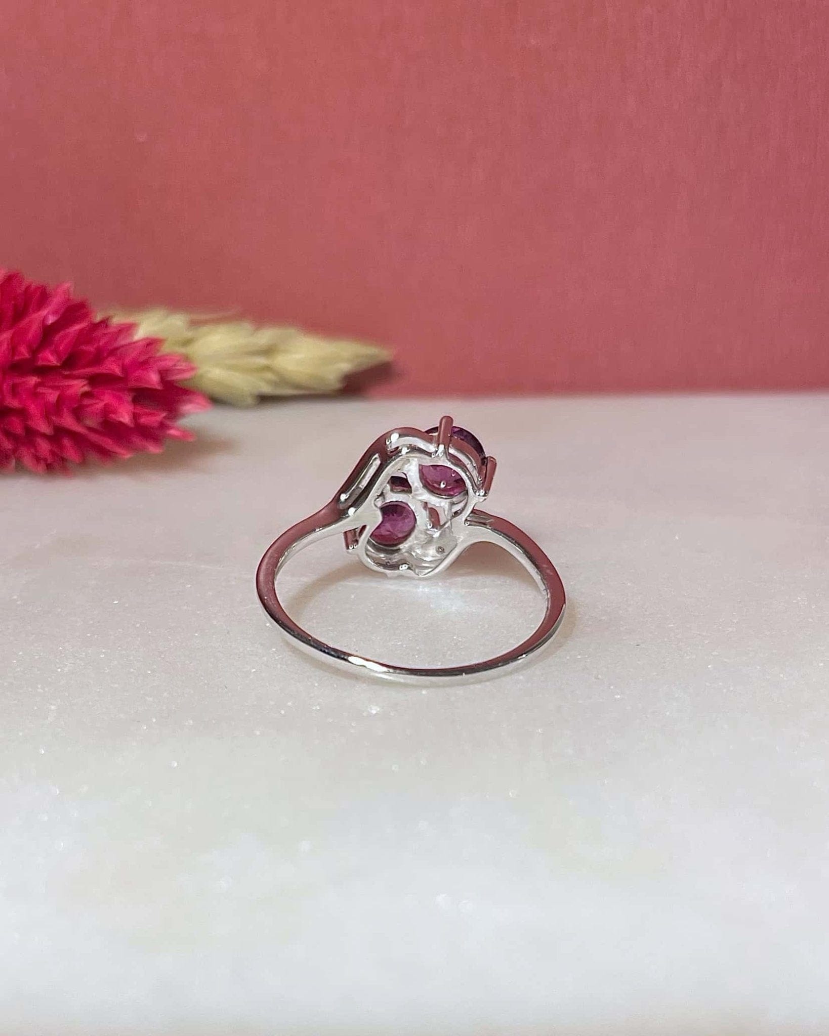 Bague Toi & Moi Grenats 1.70 carat & Diamants "Sabrina" - Elliade Paris