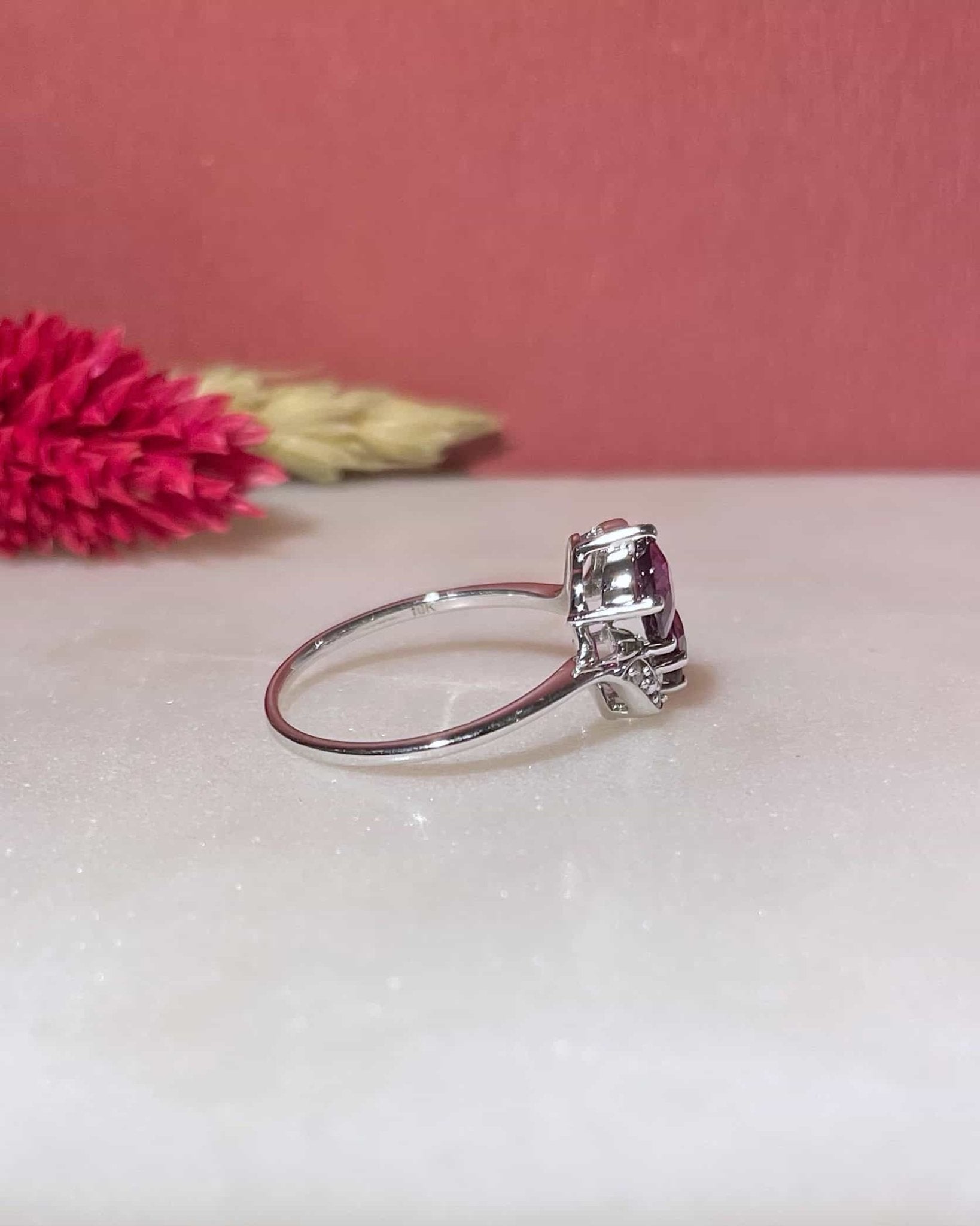 Bague Toi & Moi Grenats 1.70 carat & Diamants "Sabrina" - Elliade Paris