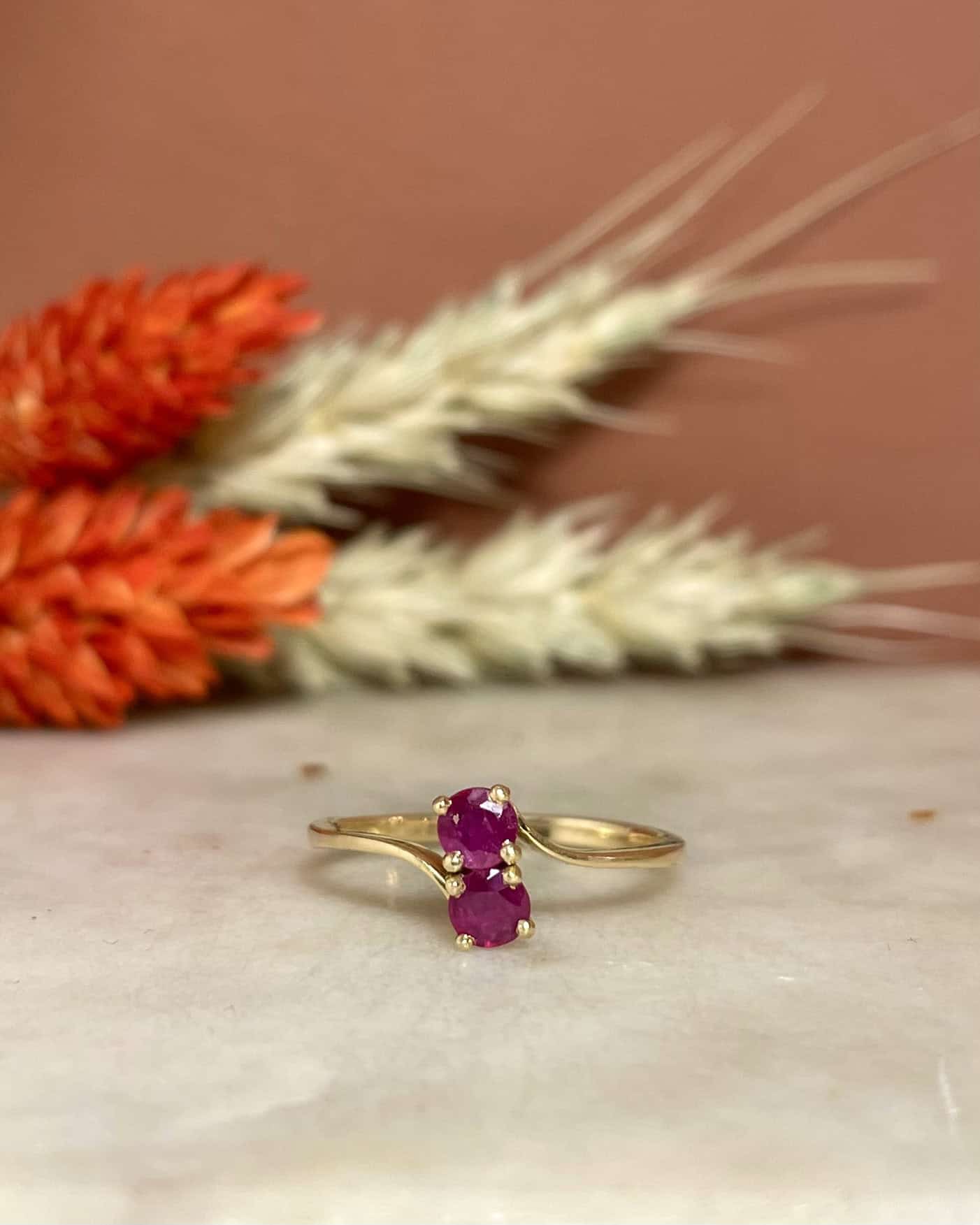 Bague Toi & Moi Rubis "Esther" - Elliade Paris
