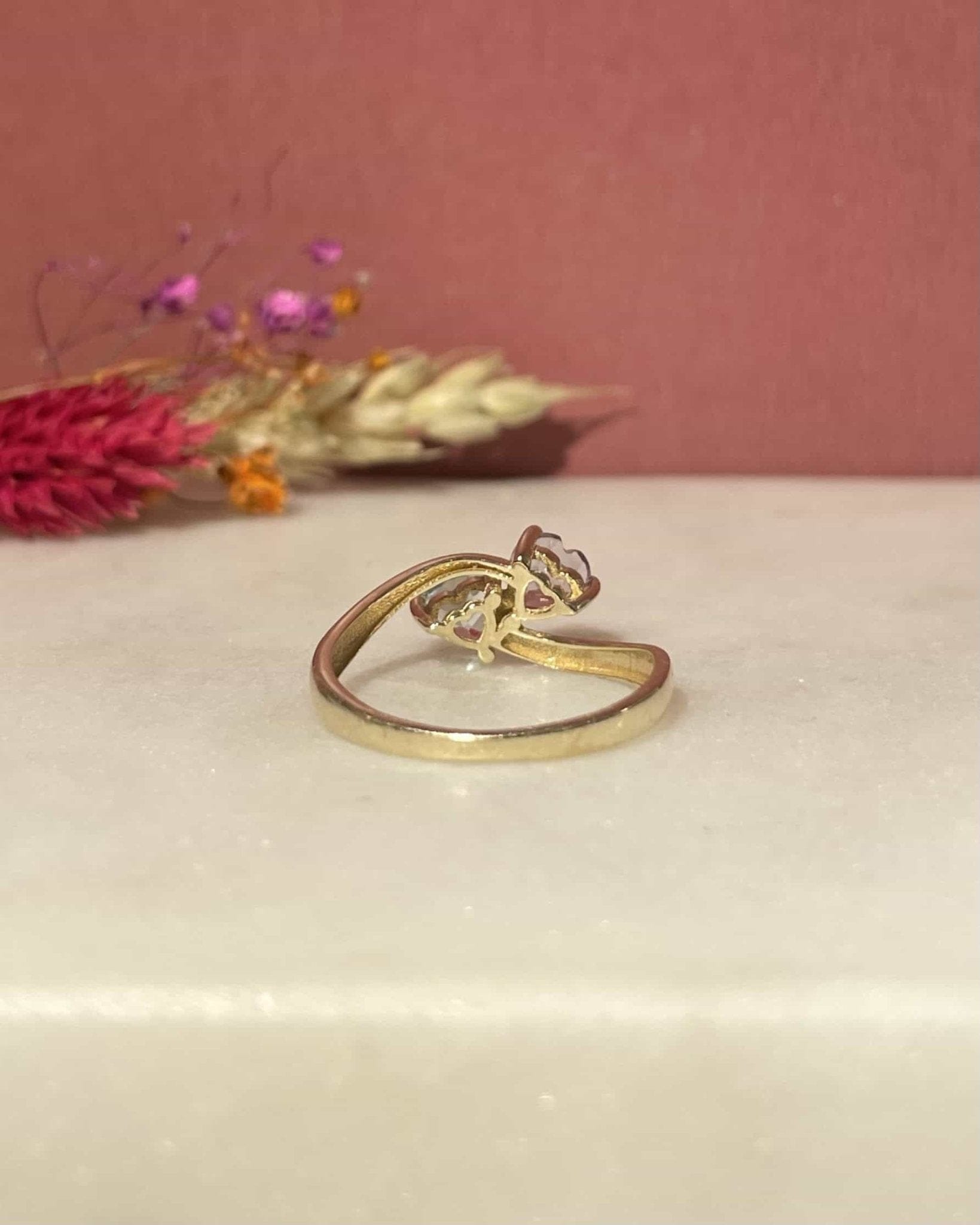 Bague Toi & Moi Topaze et Améthyste "Isolde" - Elliade Paris