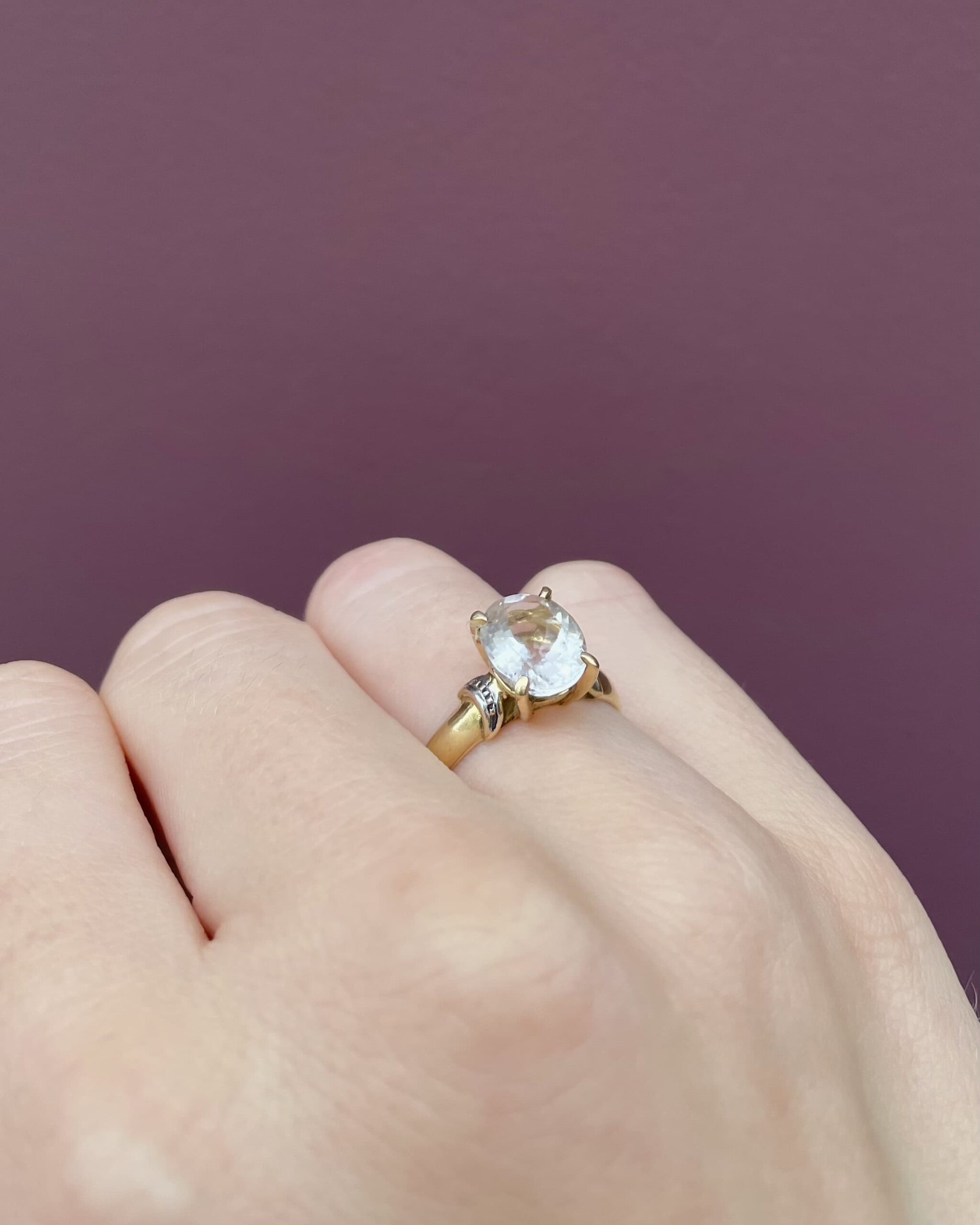 Bague Solitaire Topaze Rose 2.90 carats "Taïla"