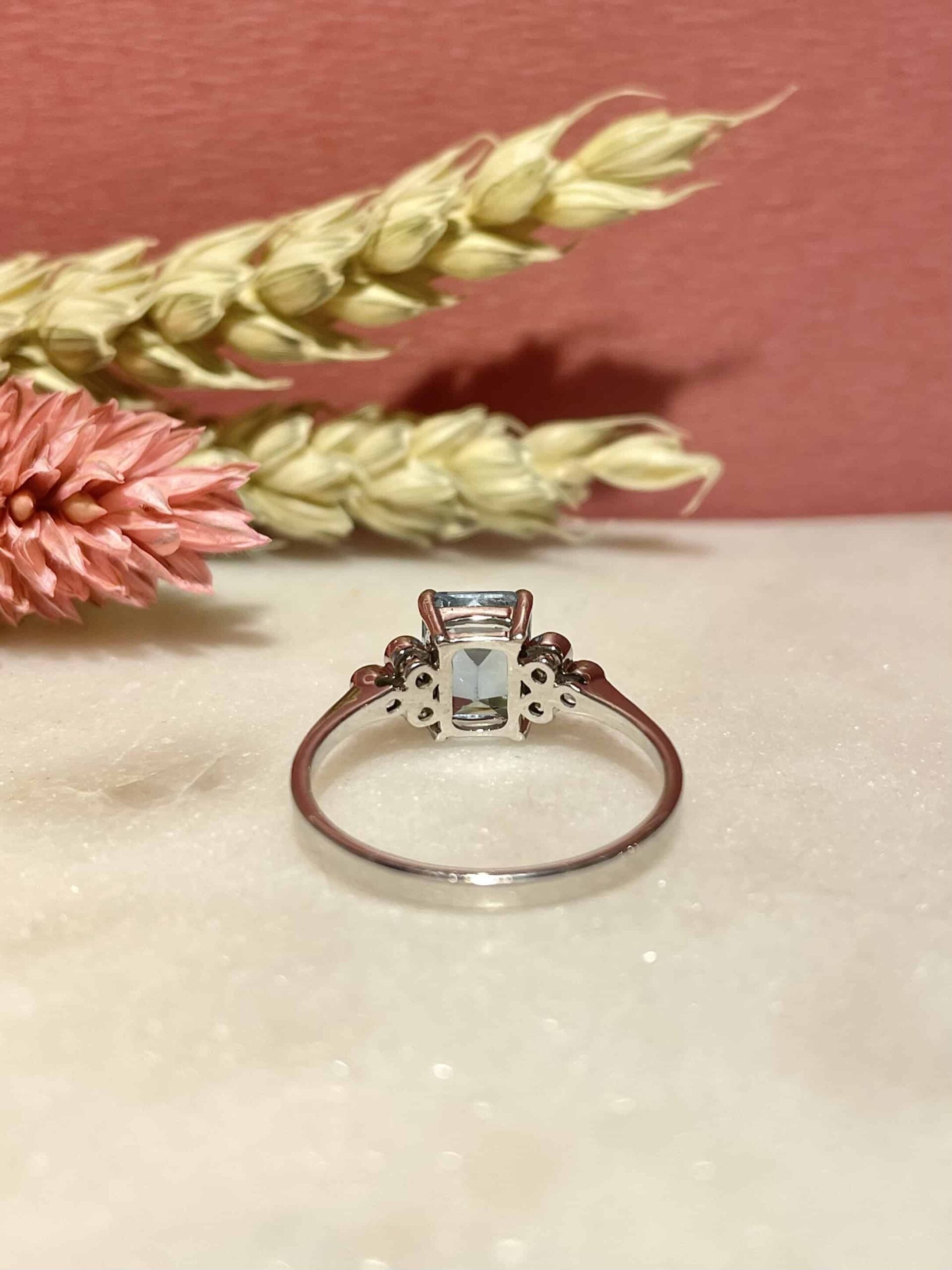 Bague Trilogie Topaze 2 carats & Diamants "Noah"
