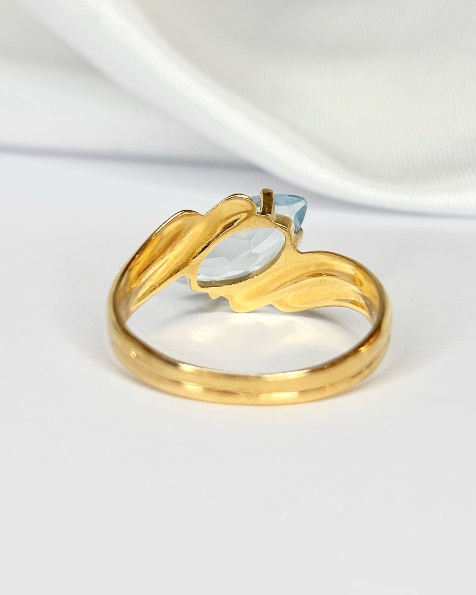 Bague Tourbillon Aigue - Marine 1.30 carat "Tiphaine" - Elliade Paris