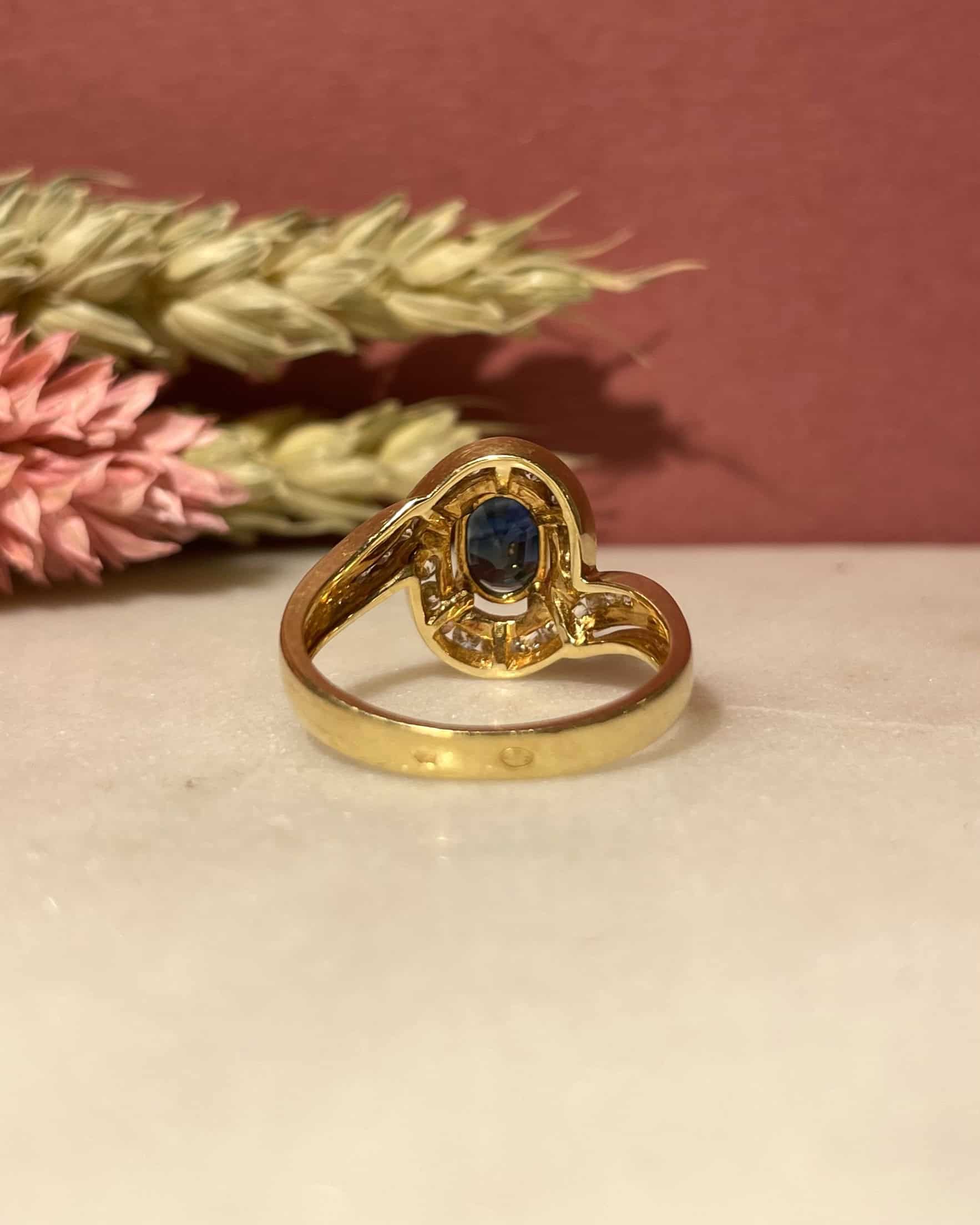 Bague Tourbillon Saphir 1 carat et Diamants "Morganne"