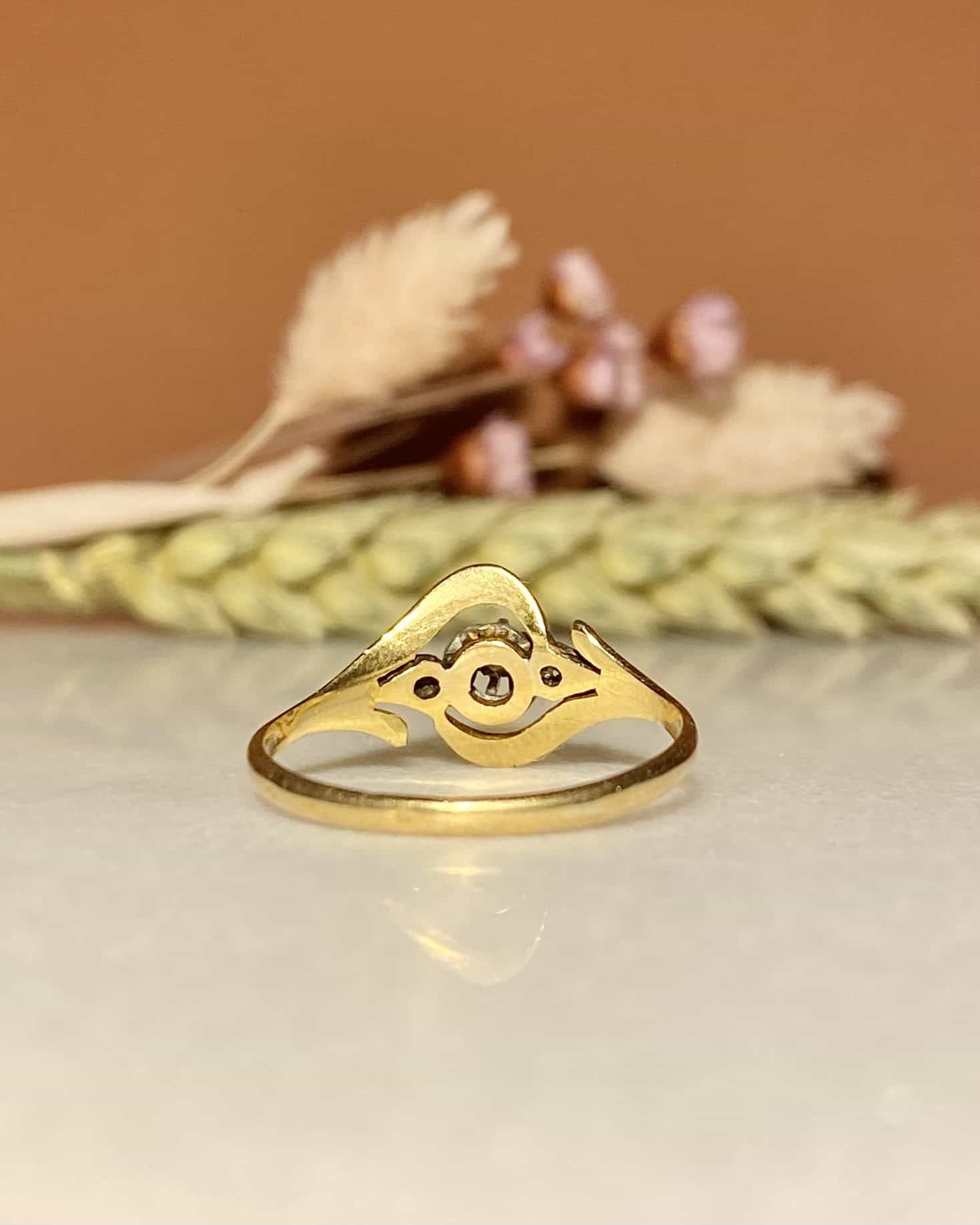 Bague Tourbillon Art - déco Diamant "Cyrène" - Elliade Paris