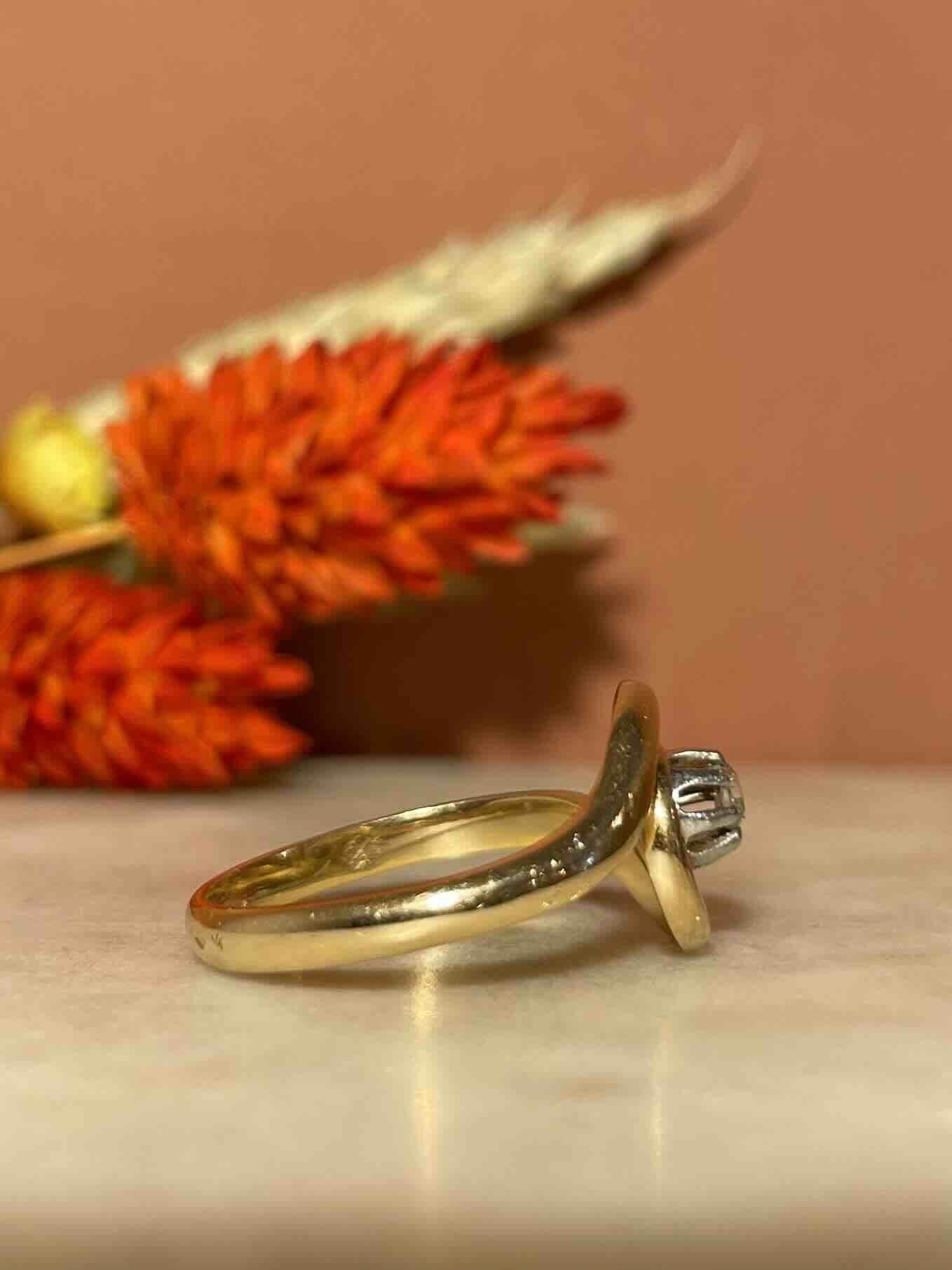 Bague Tourbillon Art - déco Diamant "Jeanette" - Elliade Paris