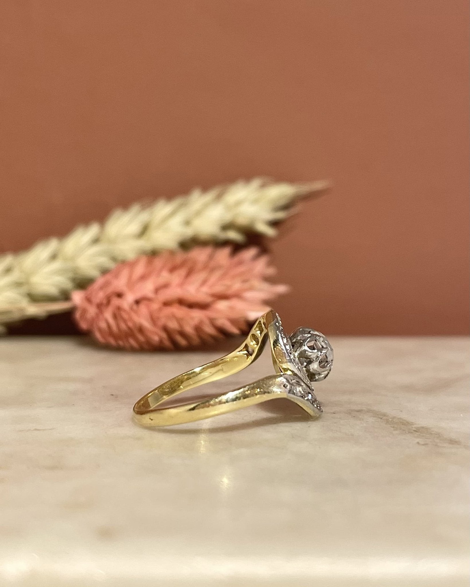 Bague Tourbillon Art - déco Diamants "Crystal" - Elliade Paris