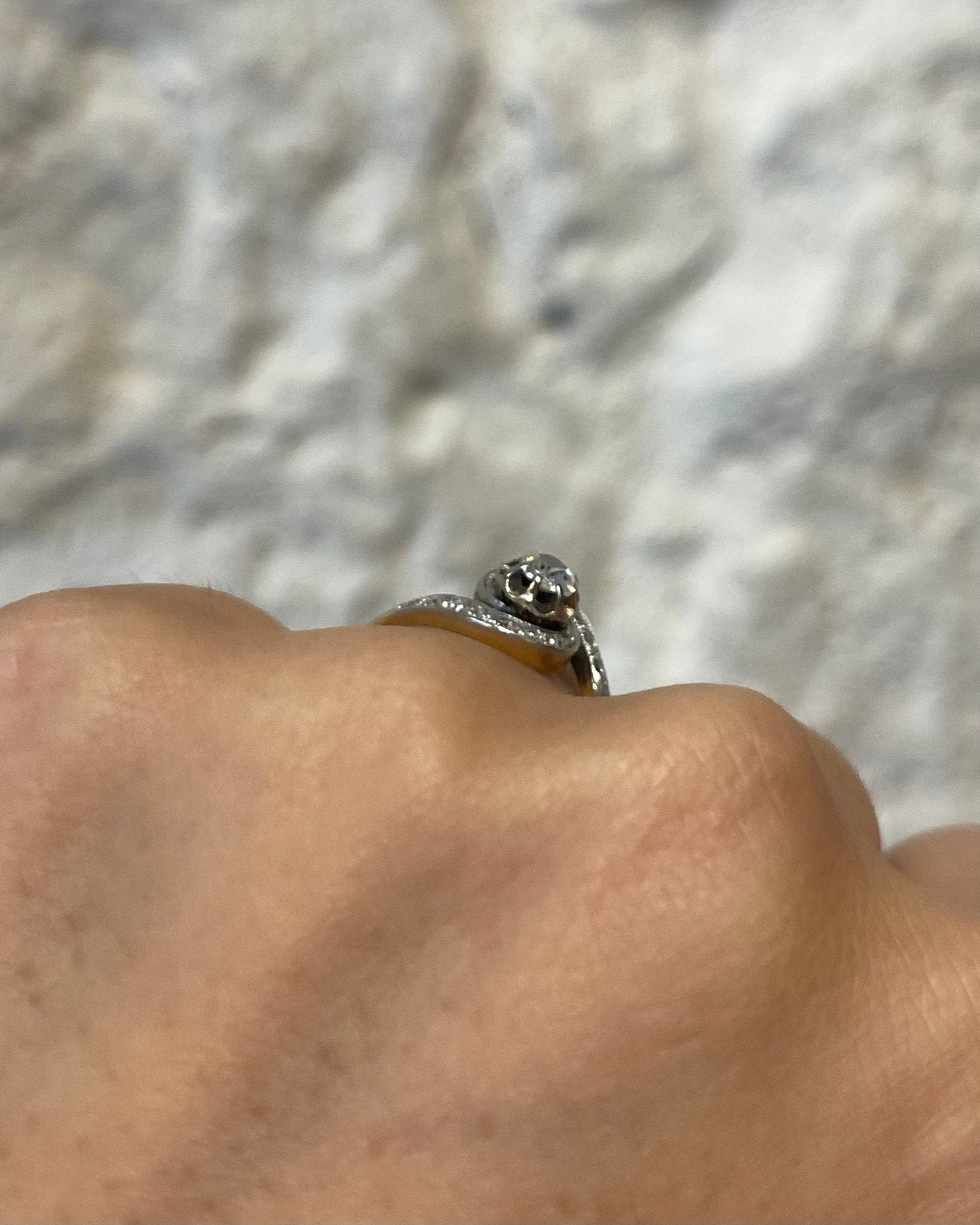 Bague Tourbillon Art Déco Diamants "Éline" - Elliade Paris