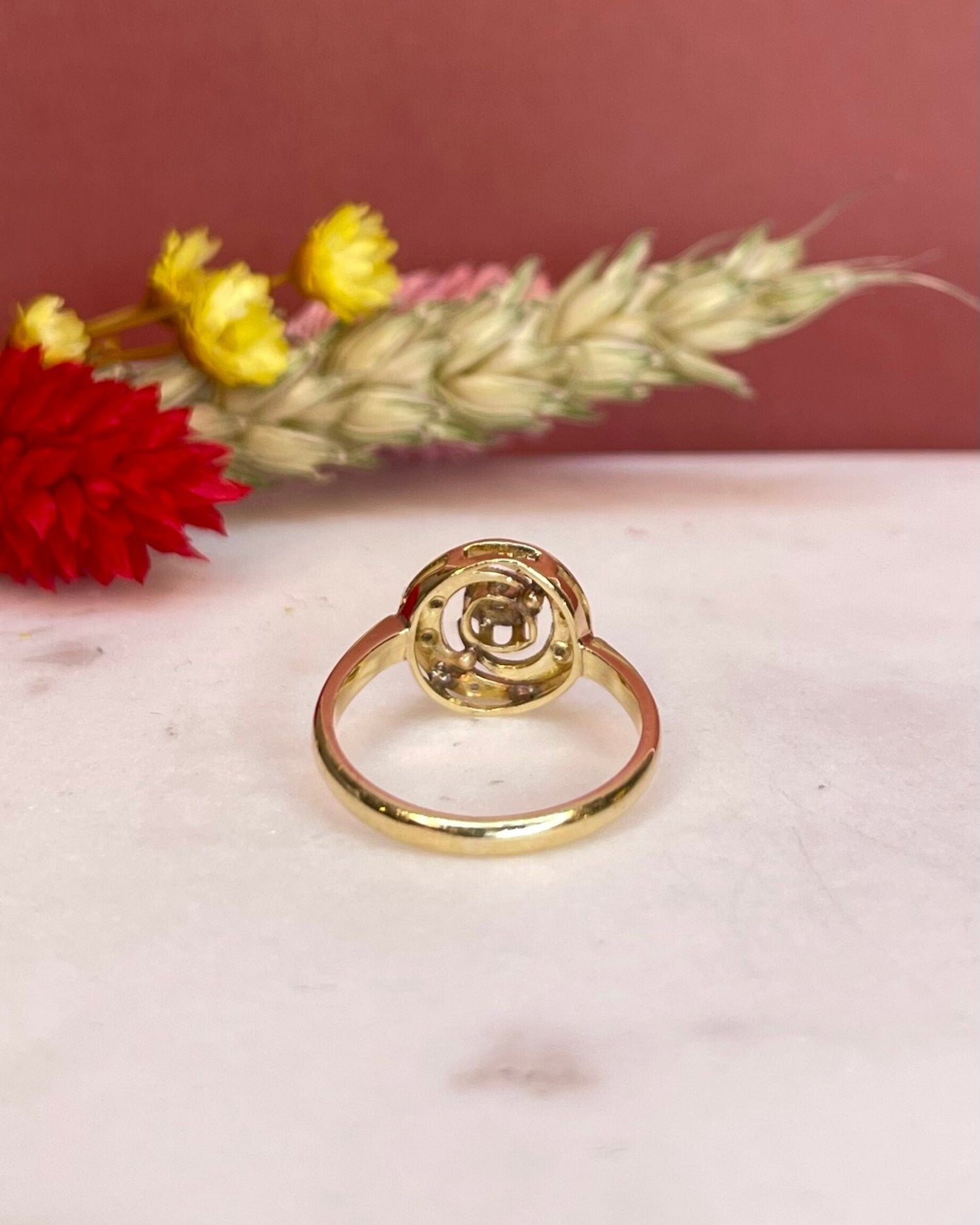 Bague Tourbillon Art - déco Diamants "Lise" - Elliade Paris